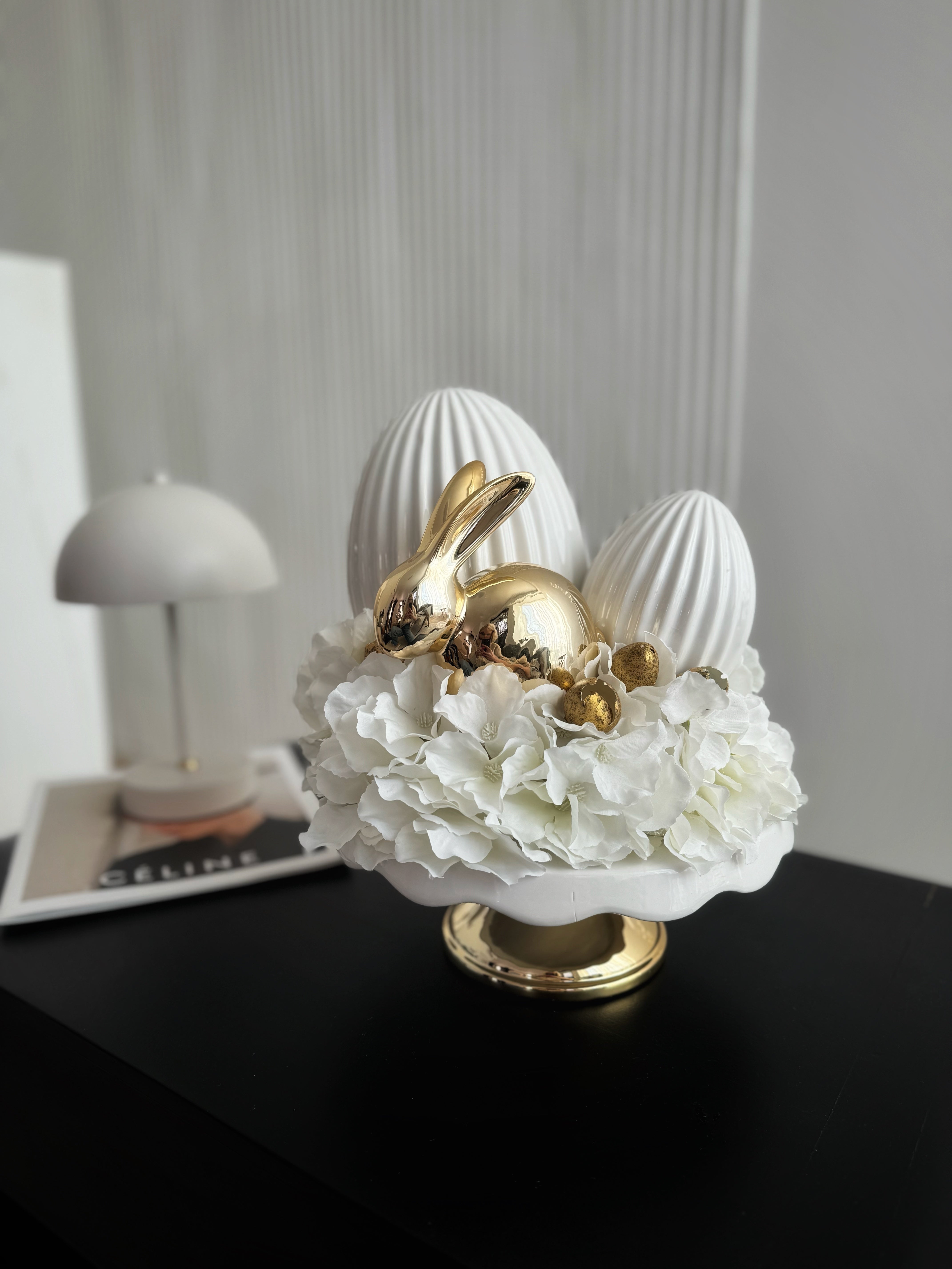 Golden Spring Dawn Easter cake plate