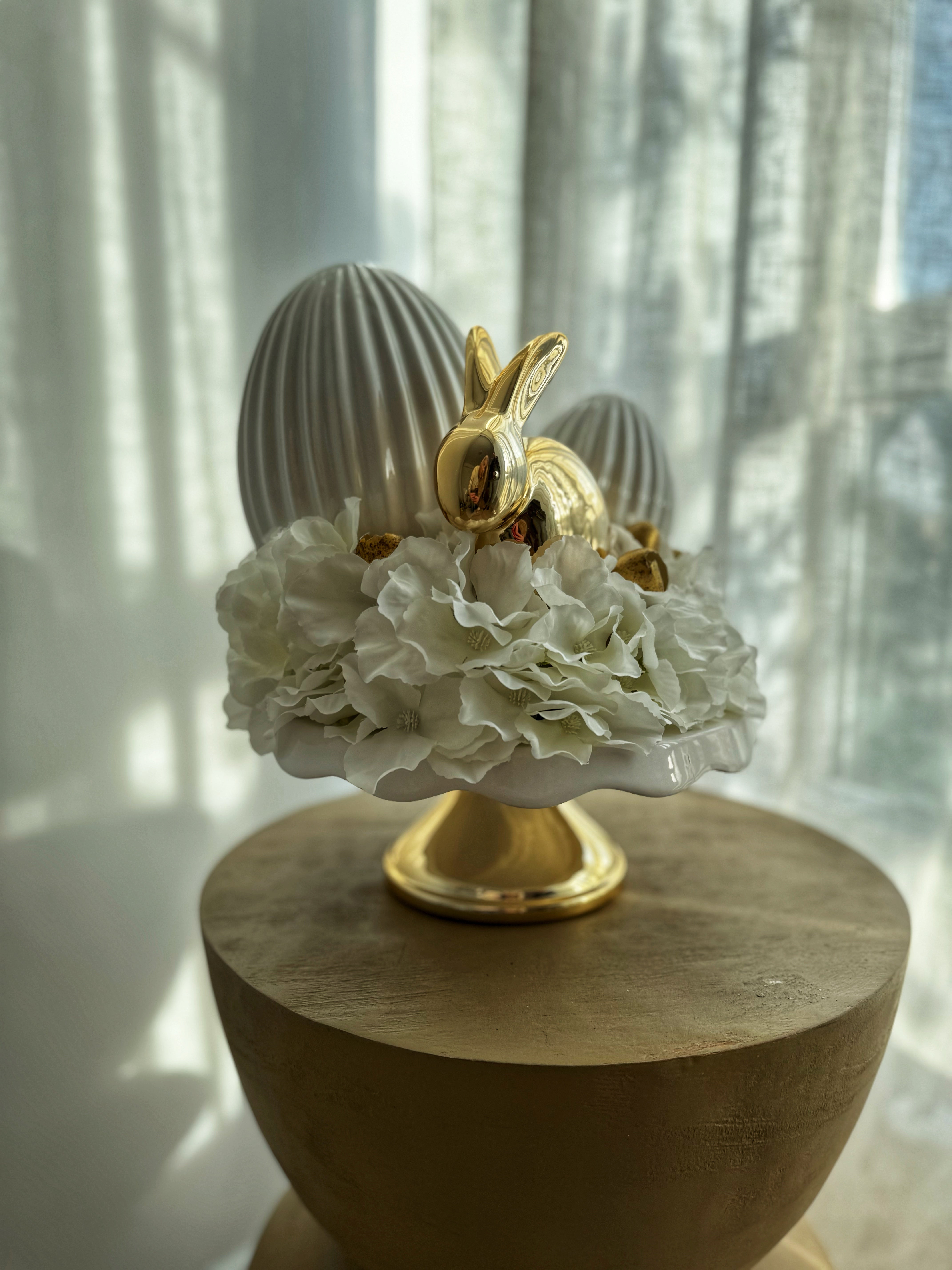 Golden Spring Dawn Easter cake plate