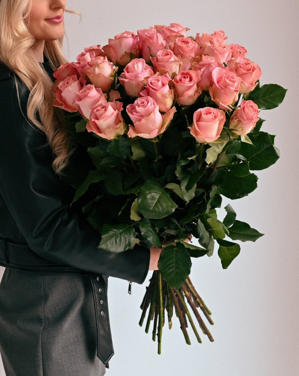 Bukiet Różowych Róż - kwiaty Flower Store Warszawa