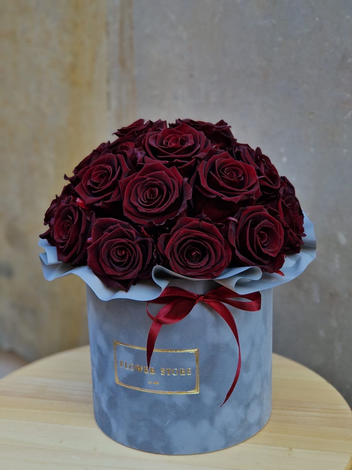 Burgundowe wieczne róże NOWOŚĆ - kwiaty Flower Store Warszawa