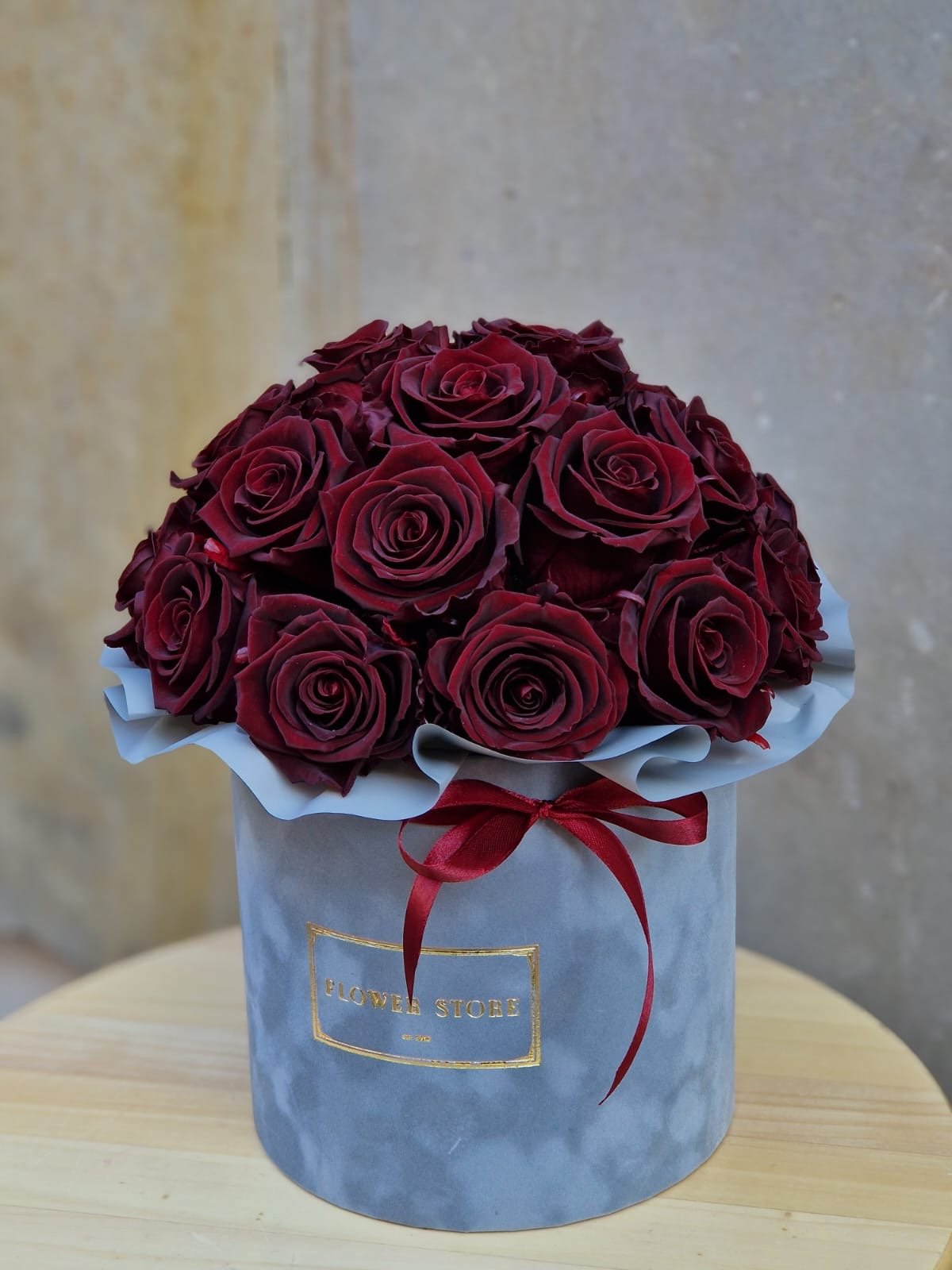 Burgundowe wieczne róże NOWOŚĆ - kwiaty Flower Store Warszawa