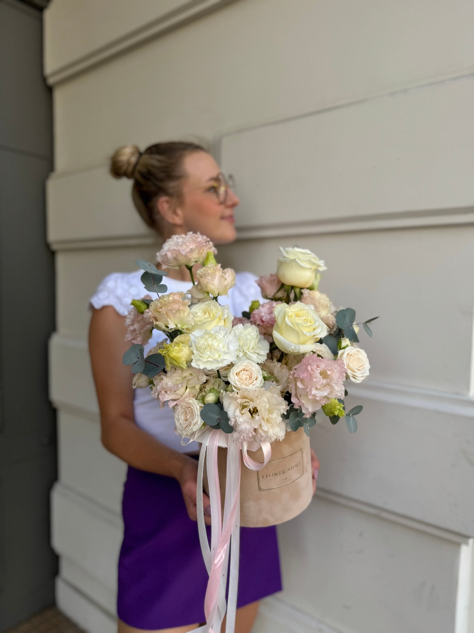 Flowerbox Pudełko Wdzięczności - kwiaty Flower Store Warszawa