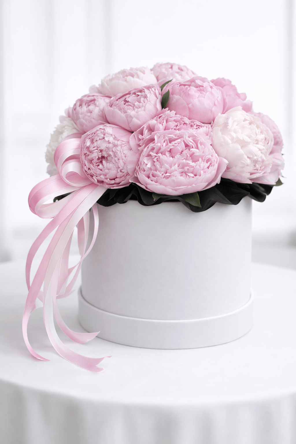 Flowerbox z peoniami - kwiaty żywe - kwiaty Flower Store Warszawa