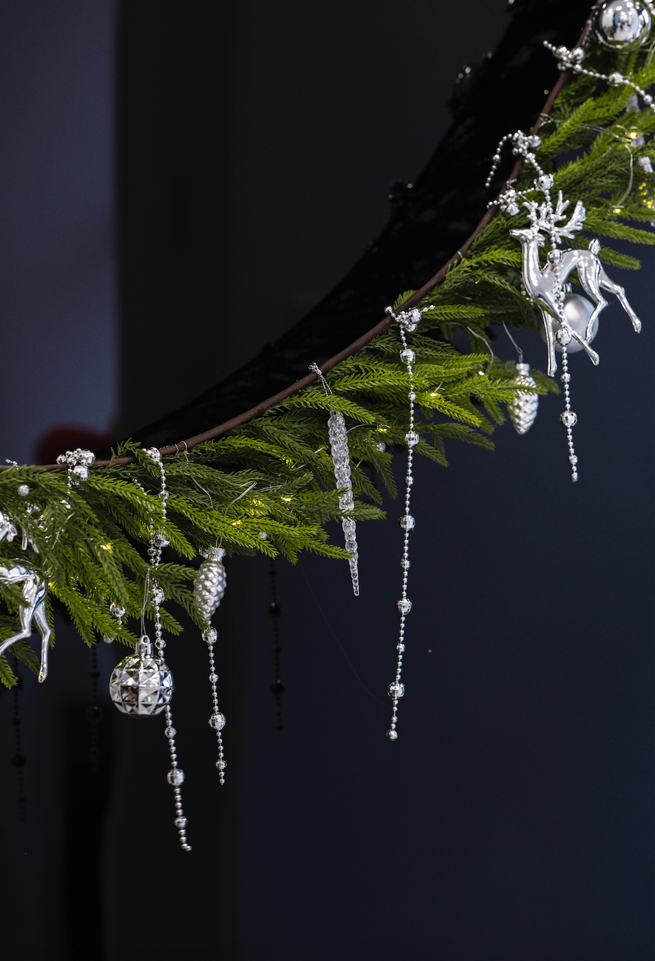 Girlanda Otulona Srebrem - kwiaty Flower Store Warszawa