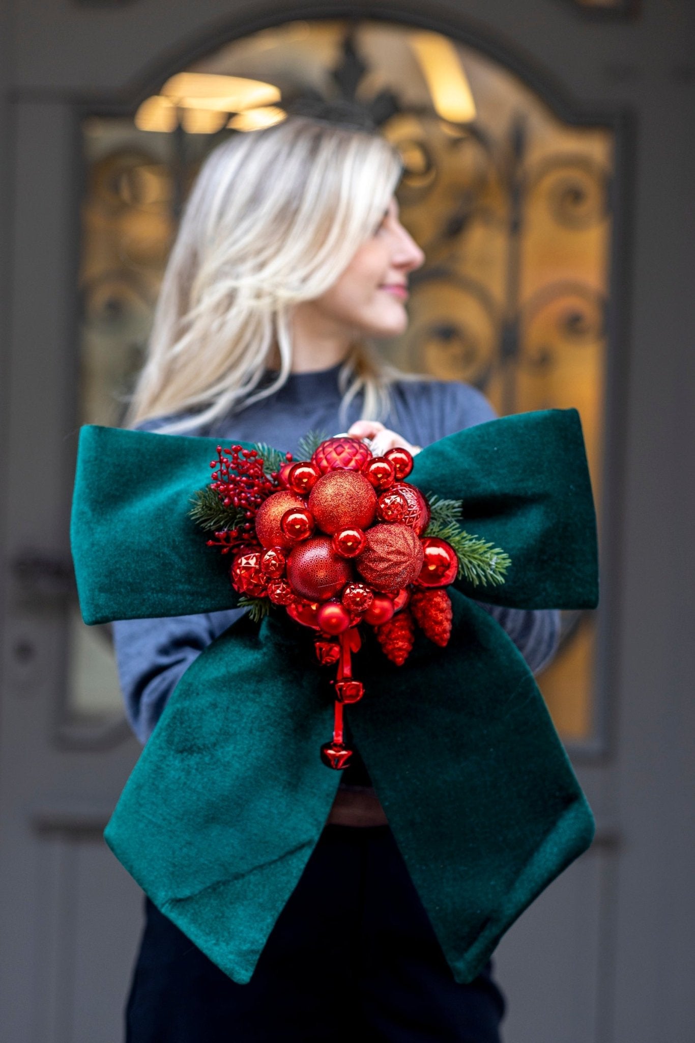 Kokarda świąteczna na drzwi lub do wnętrza - kwiaty Flower Store Warszawa