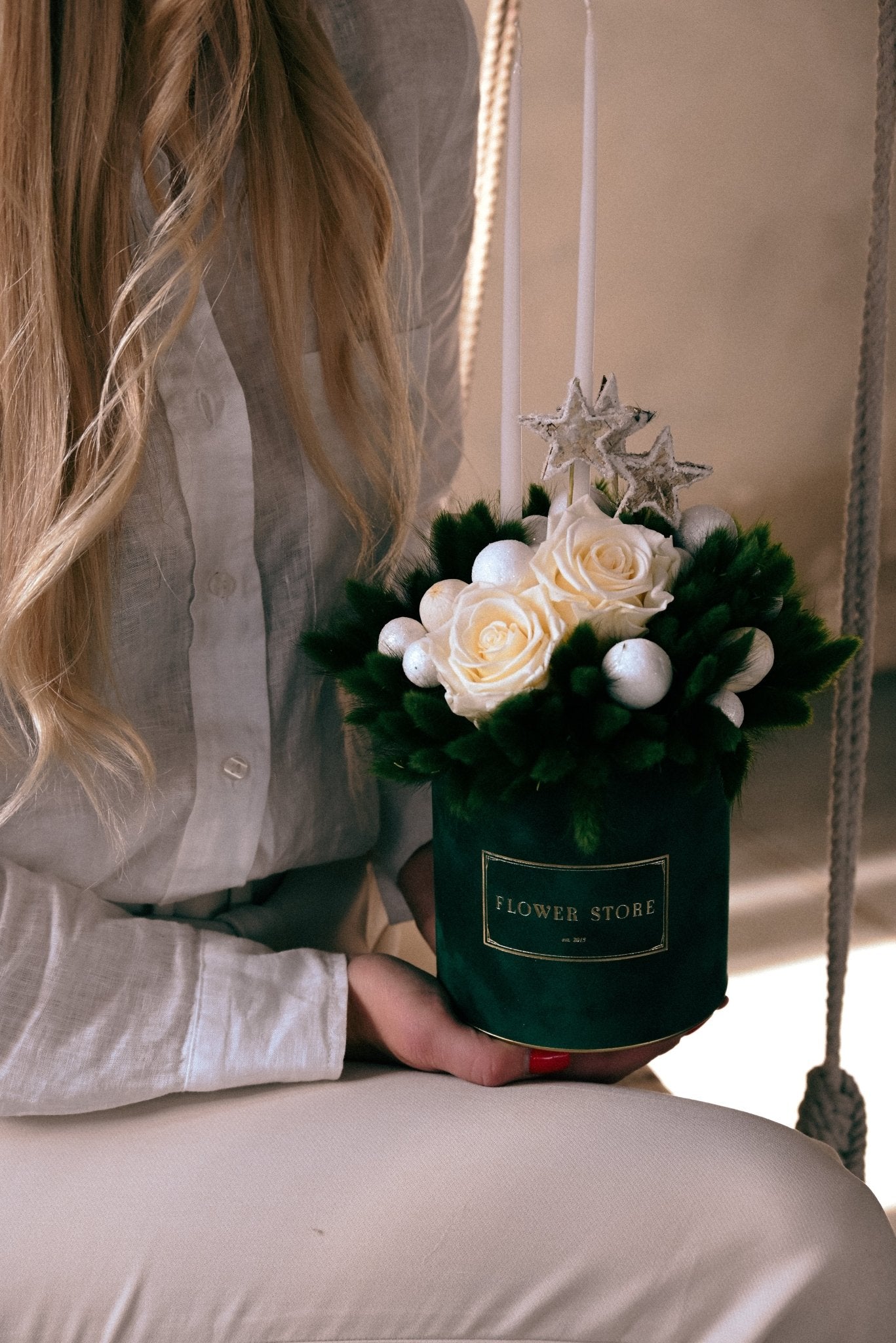 Stroik świąteczny Zielone święta - kwiaty Flower Store Warszawa