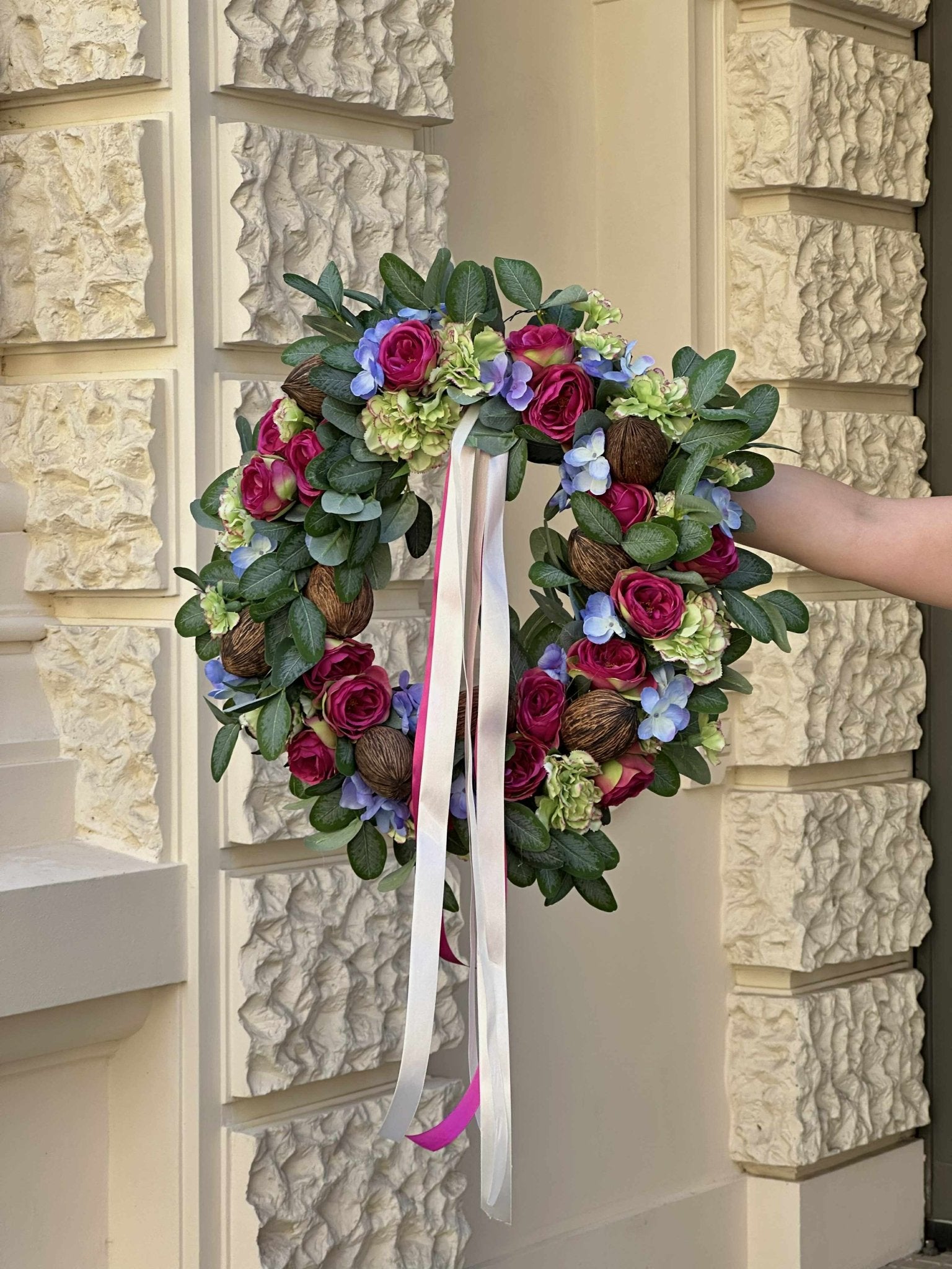 Wianek na drzwi - Dom kwiaty sztuczne - kwiaty Flower Store Warszawa