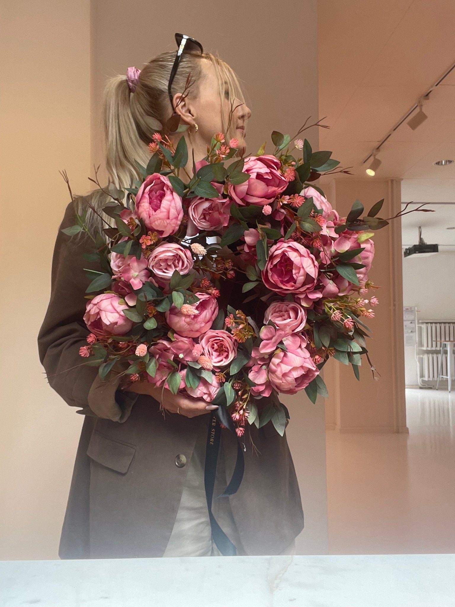 Wianek na drzwi GRELLA Natural - kwiaty Flower Store Warszawa