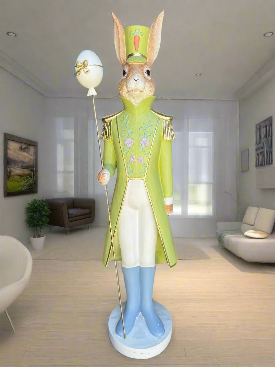Zajączek Wielkanocny z Zieloną Narzutką i Berłem 120cm - kwiaty Flower Store Warszawa