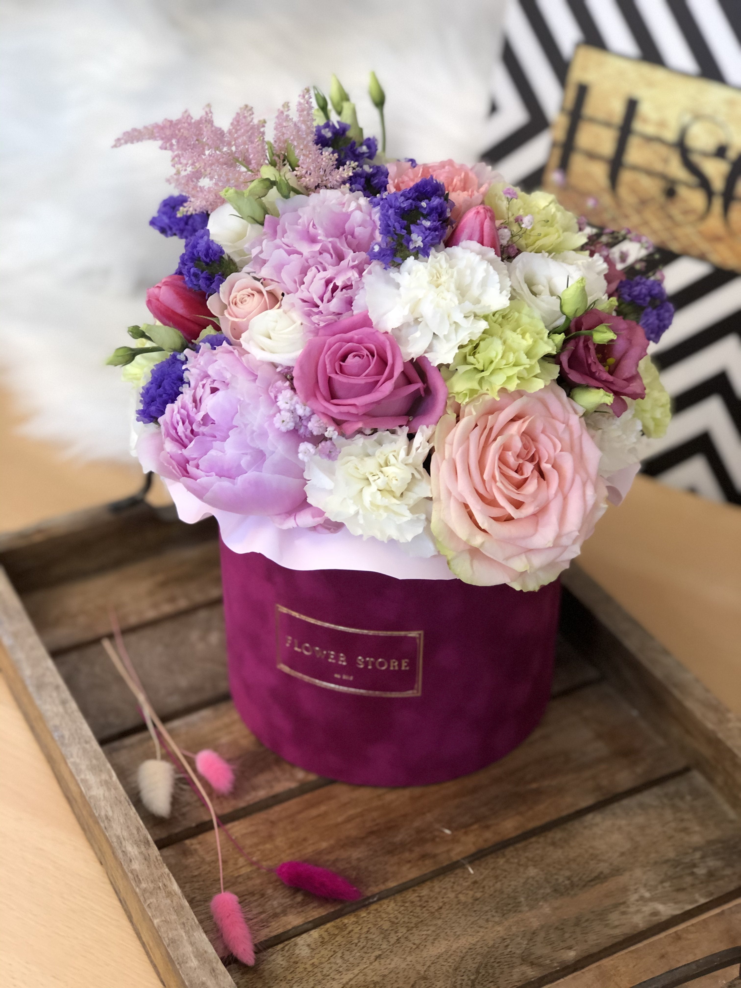 Flowerbox with Colorful Flowers