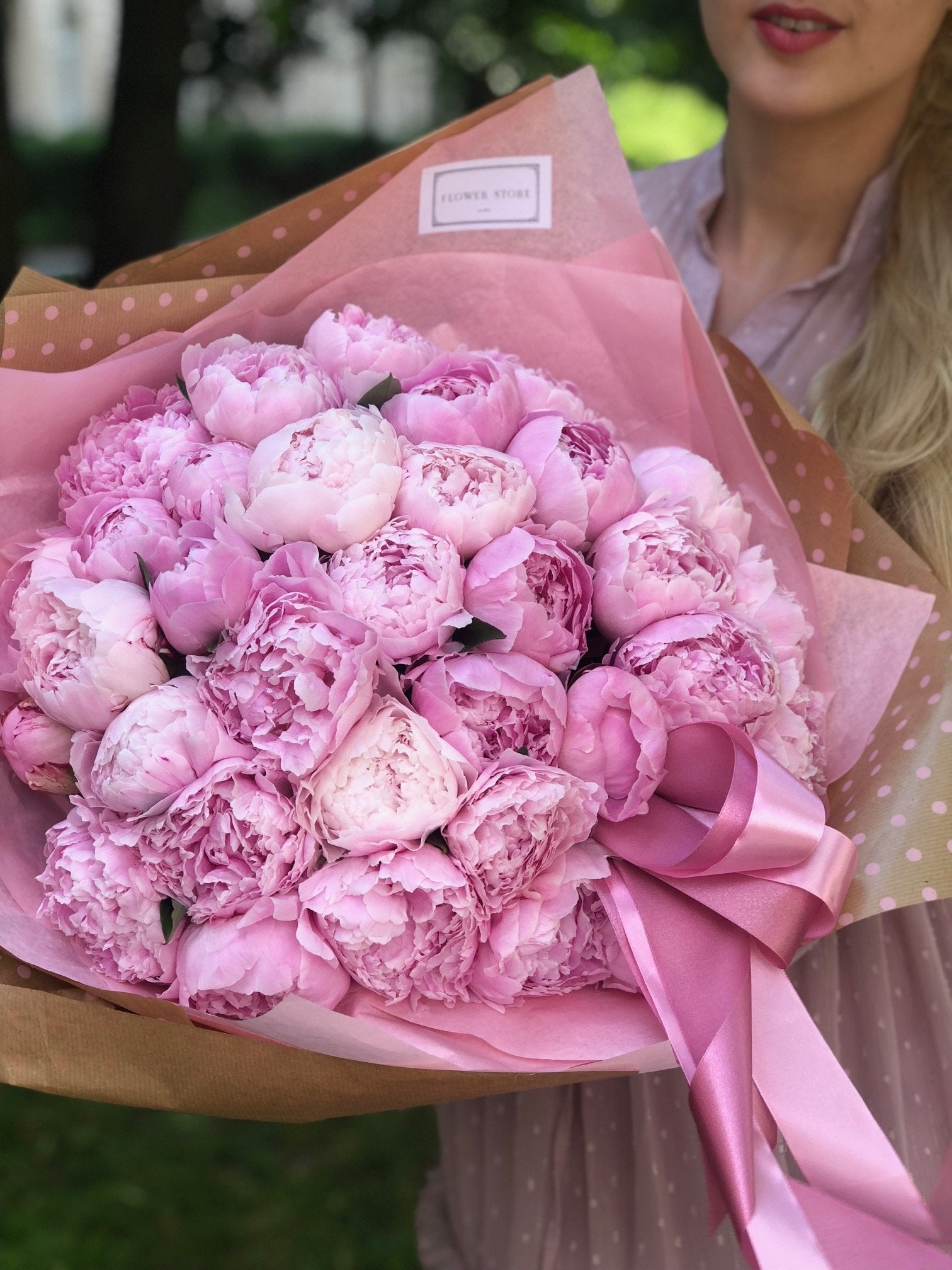 Peon bouquet - live flowers