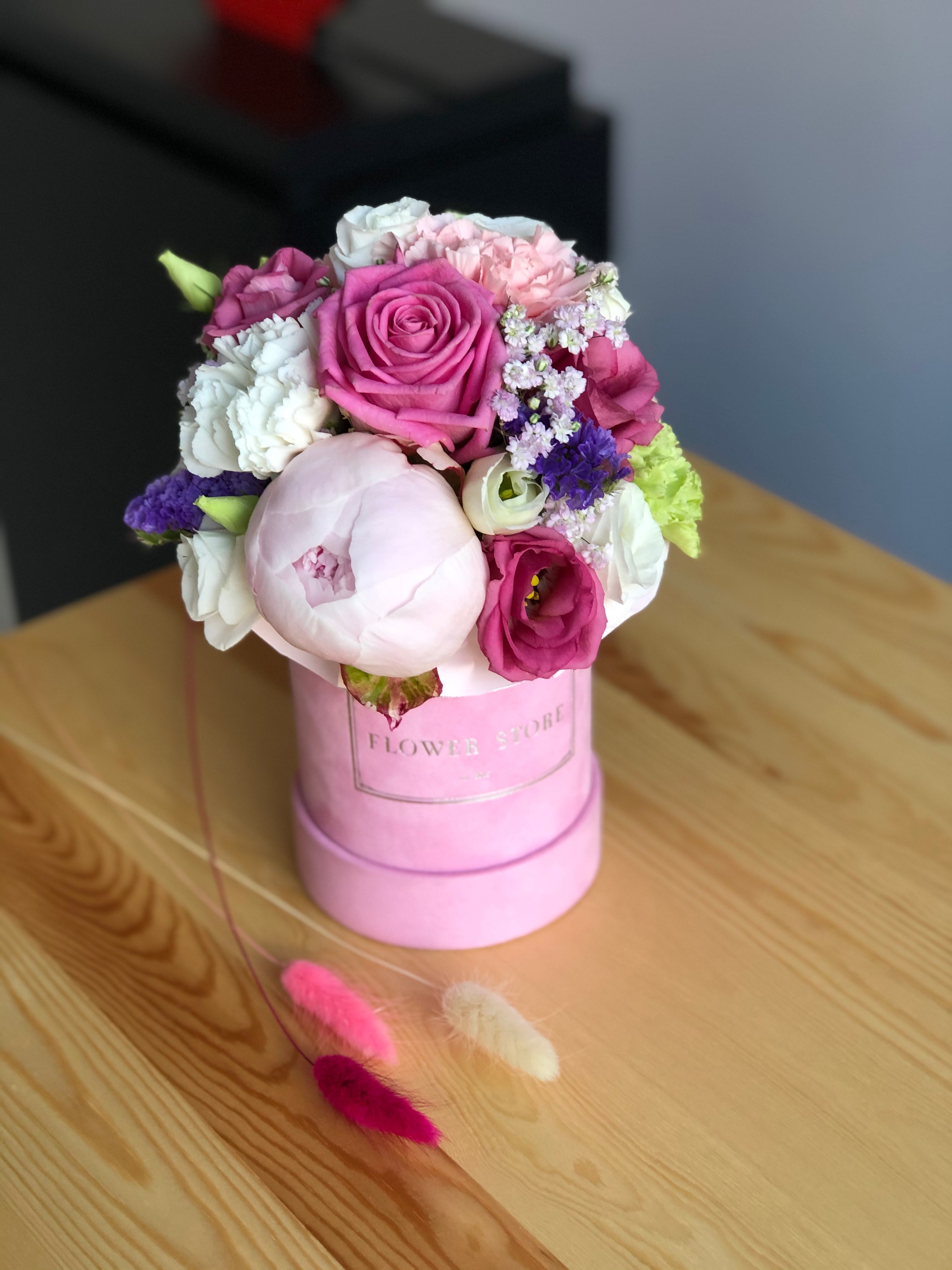 Spring flowers in the velor Flowerbox