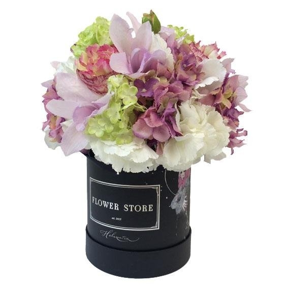 Black Moon - zielono fioletowa kompozycja - kwiaty sztuczne - kwiaty Flower Store Warszawa