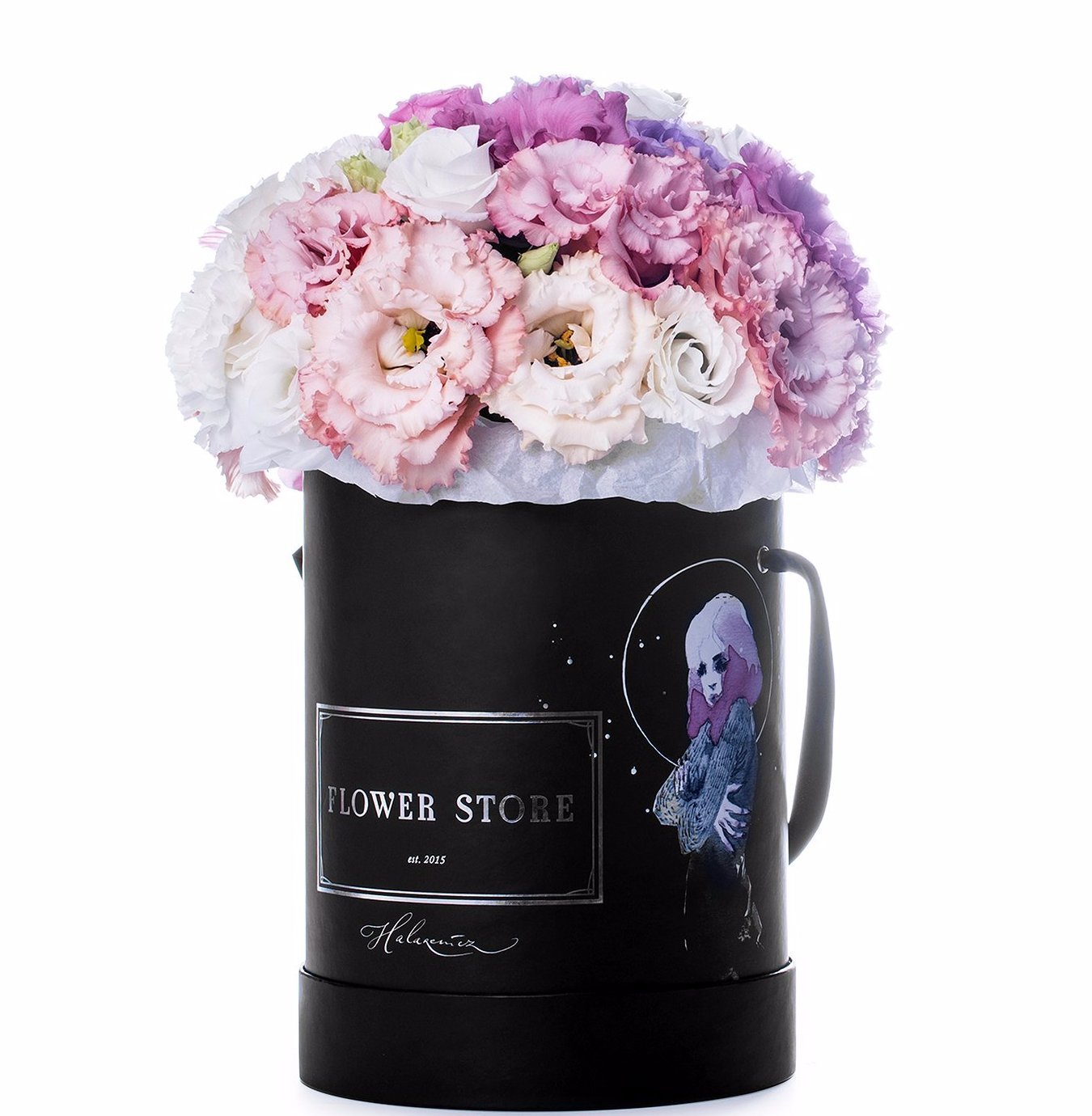 Black Moon Lady spring composition - live flowers