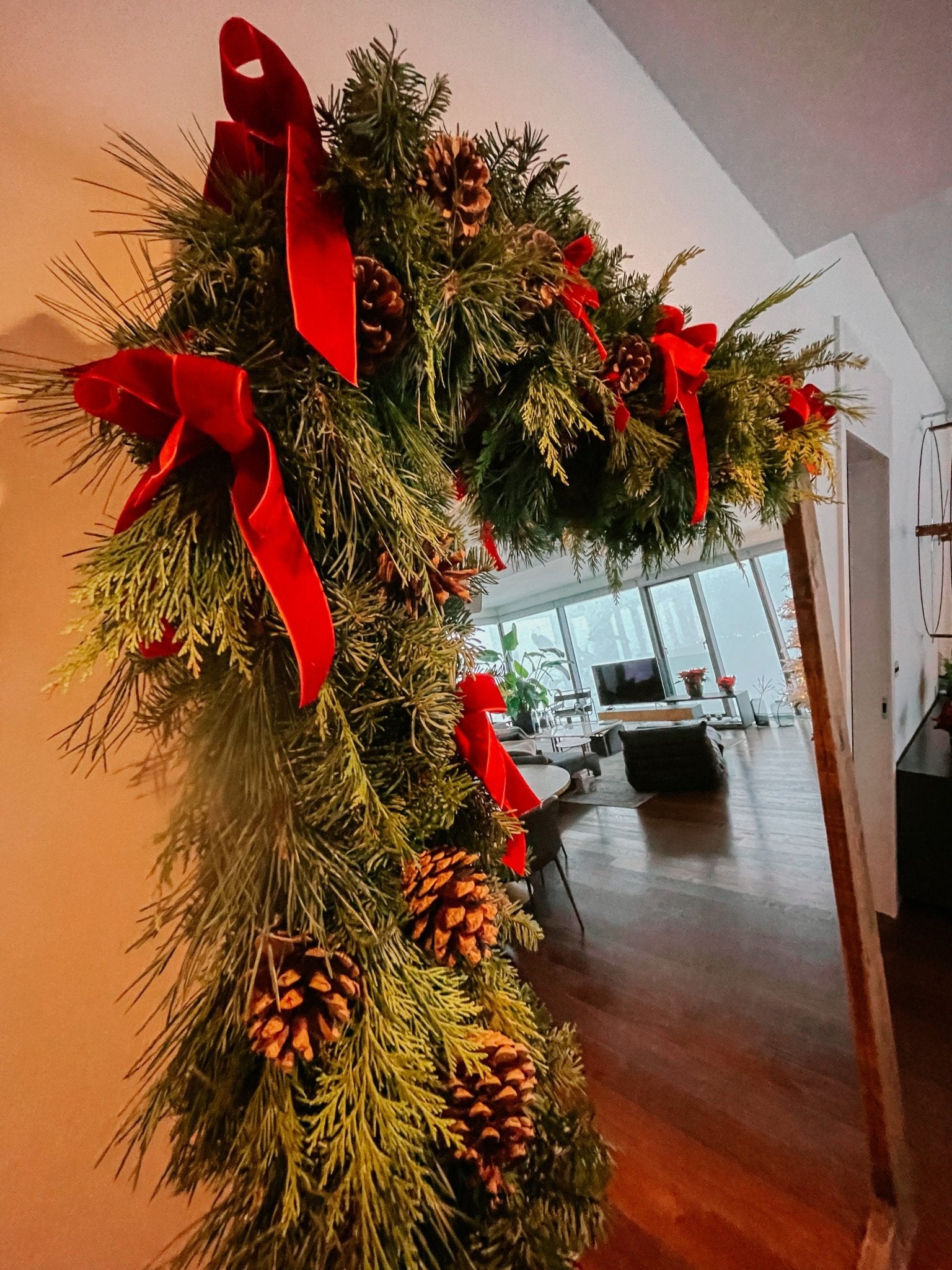 Girlanda świąteczna naturalna - kwiaty Flower Store Warszawa