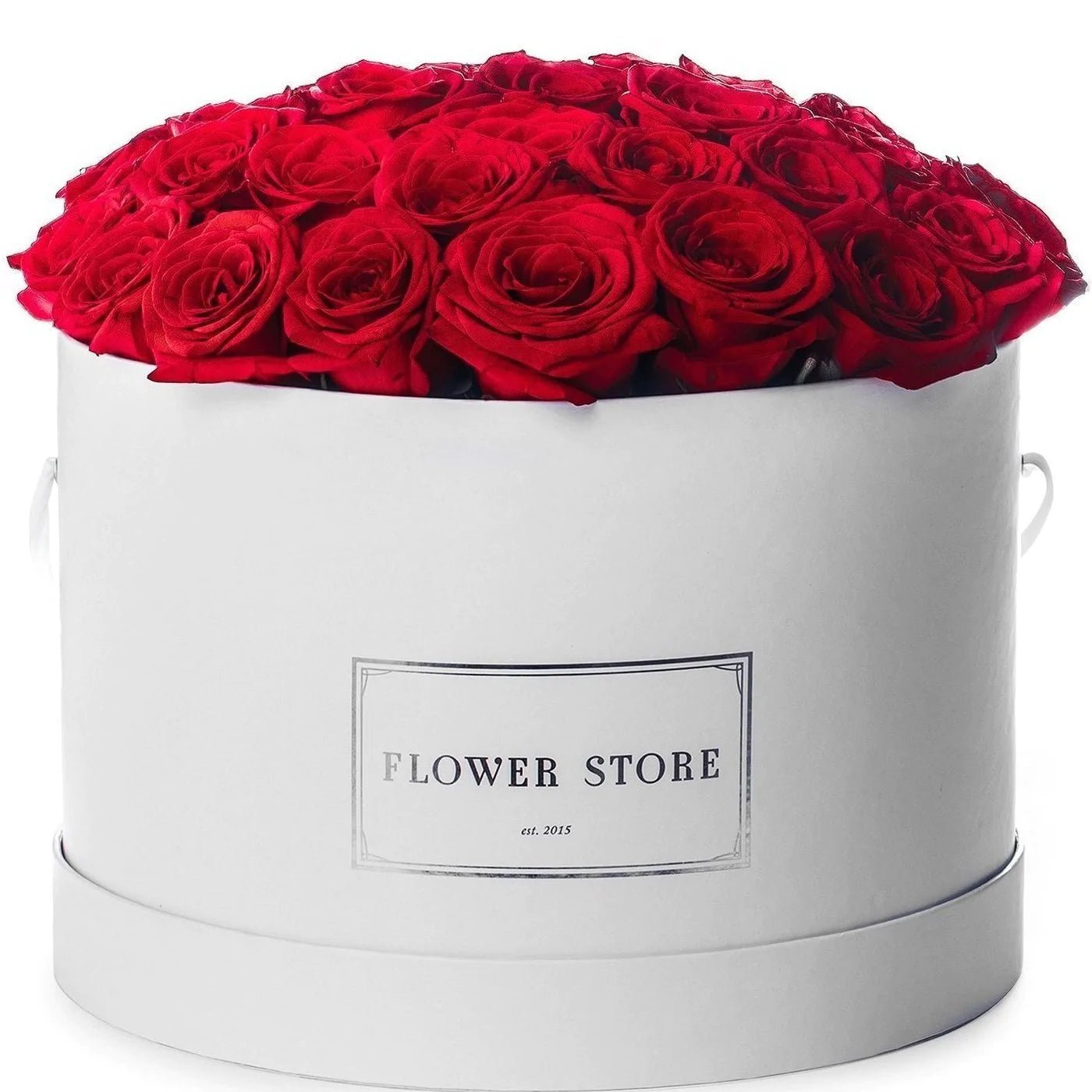 Birthday BOX Biały Grande Flowerbox red roses - Live flowers