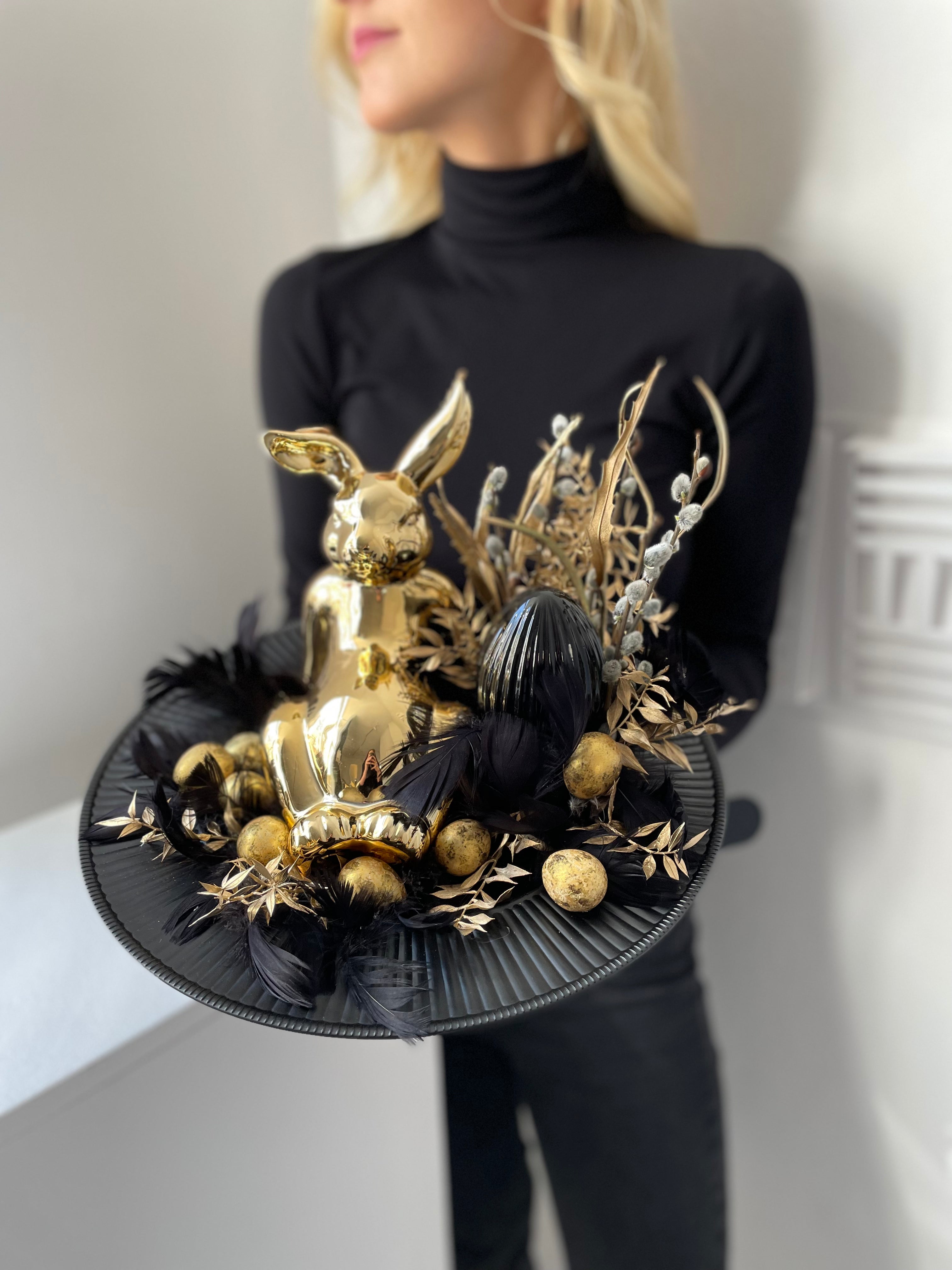 Easter plate - Bunny Black Premium