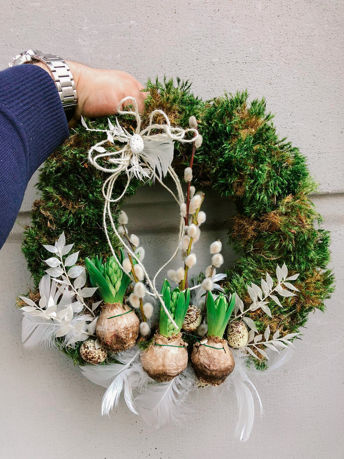 Easter wreath - hyacinth