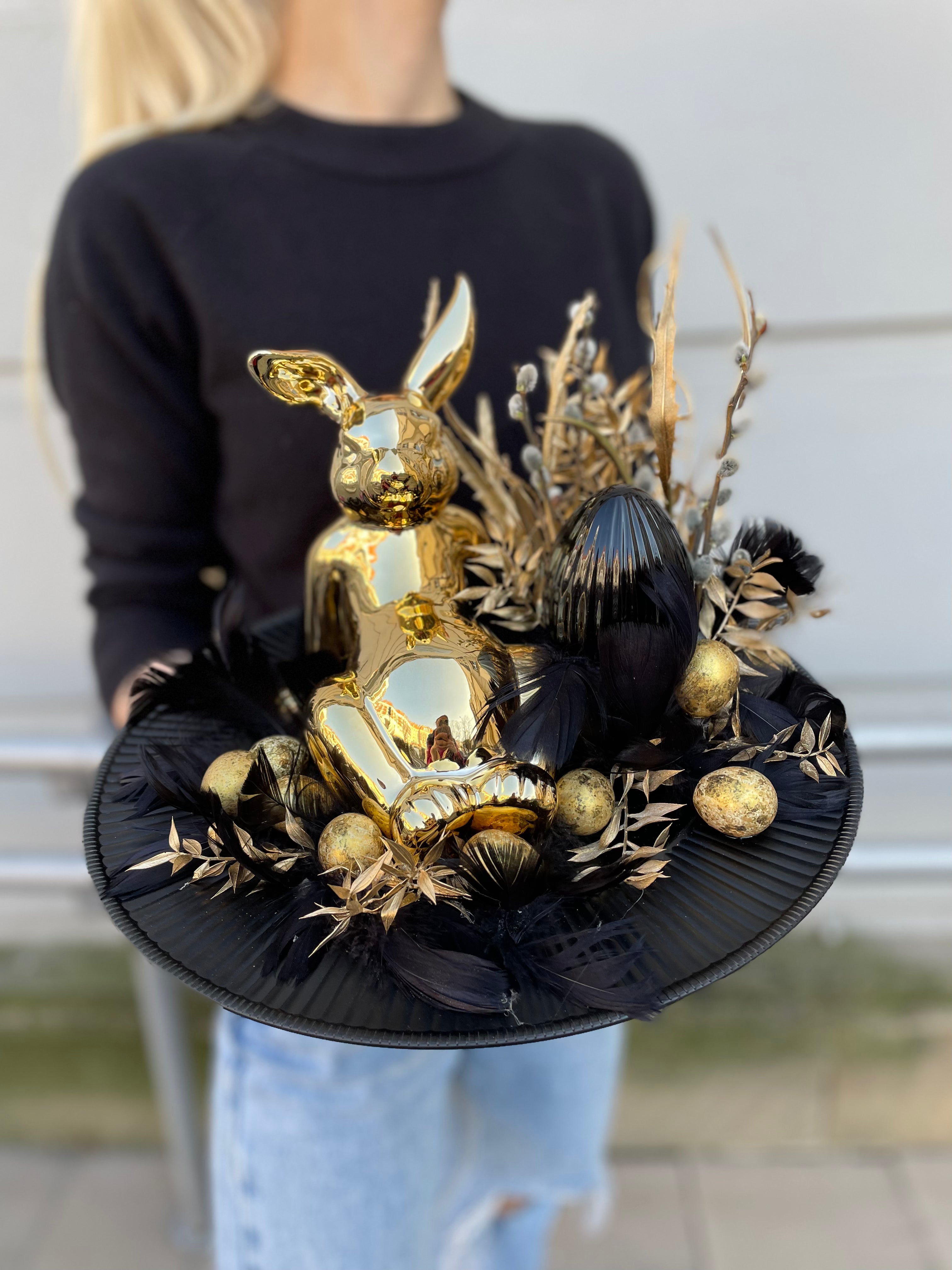 Easter plate - Bunny Black Premium