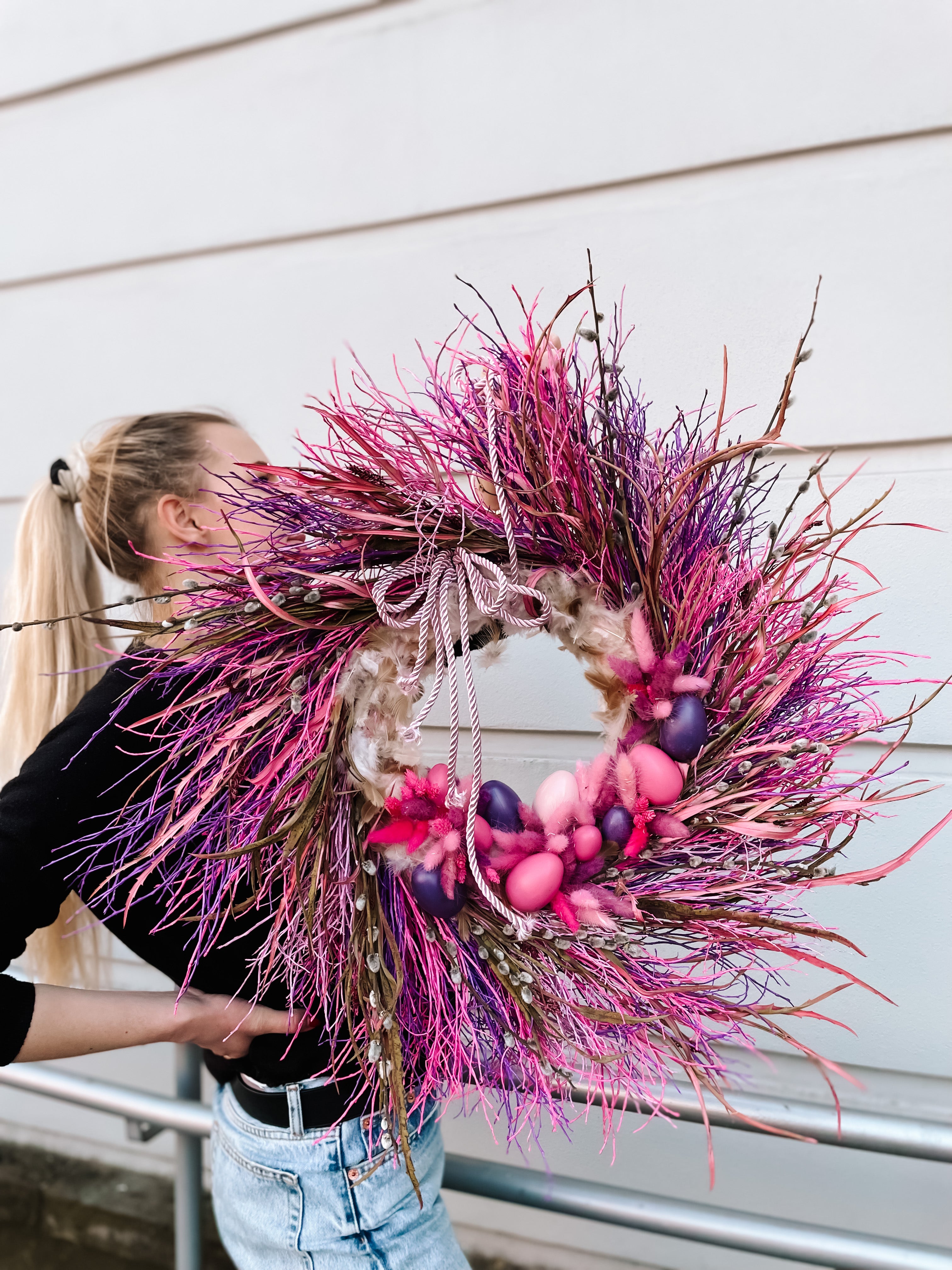 Easter wreath - colorful nest