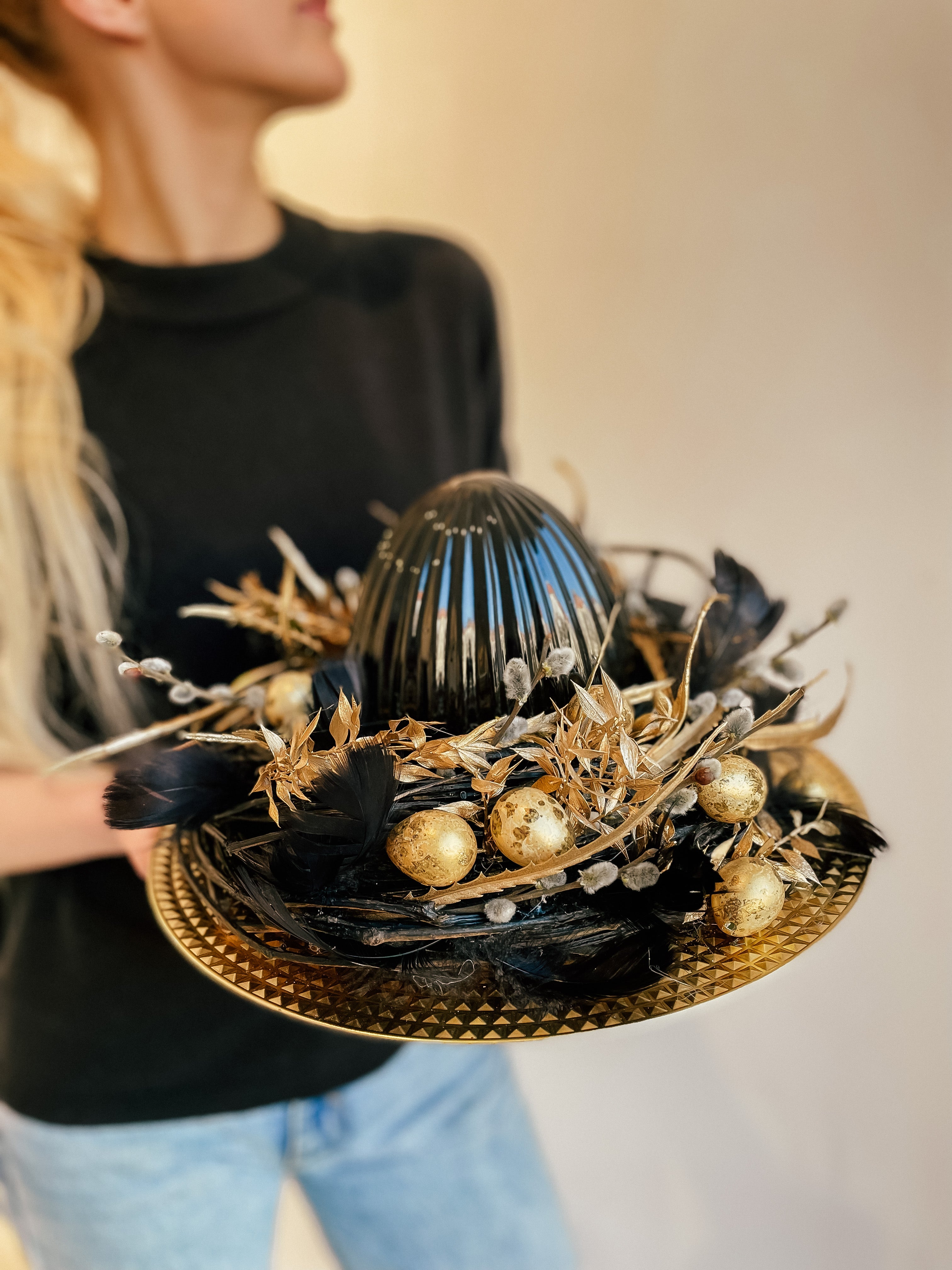 Easter plate - black premium