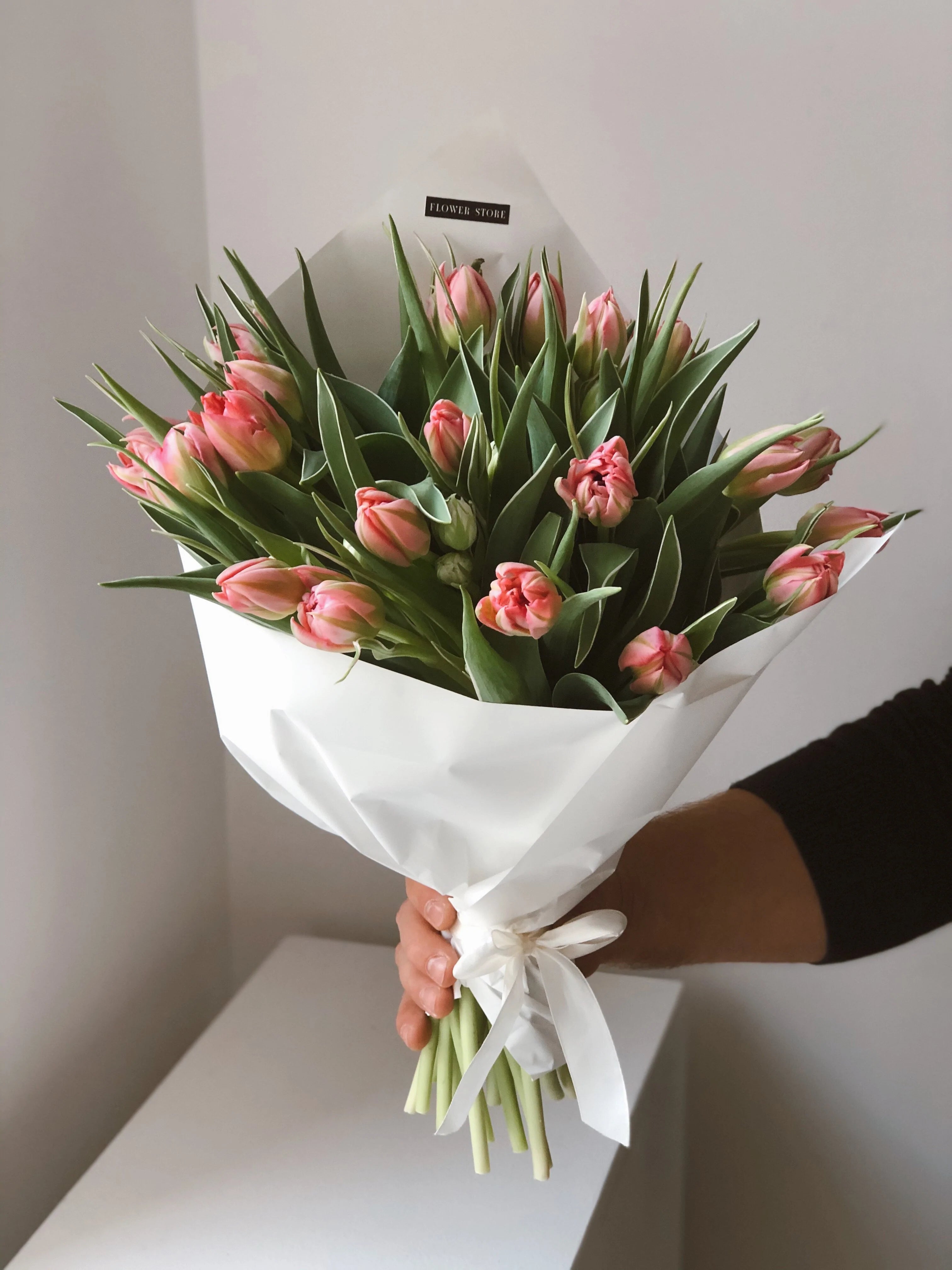 Birthday bouquet of tulips
