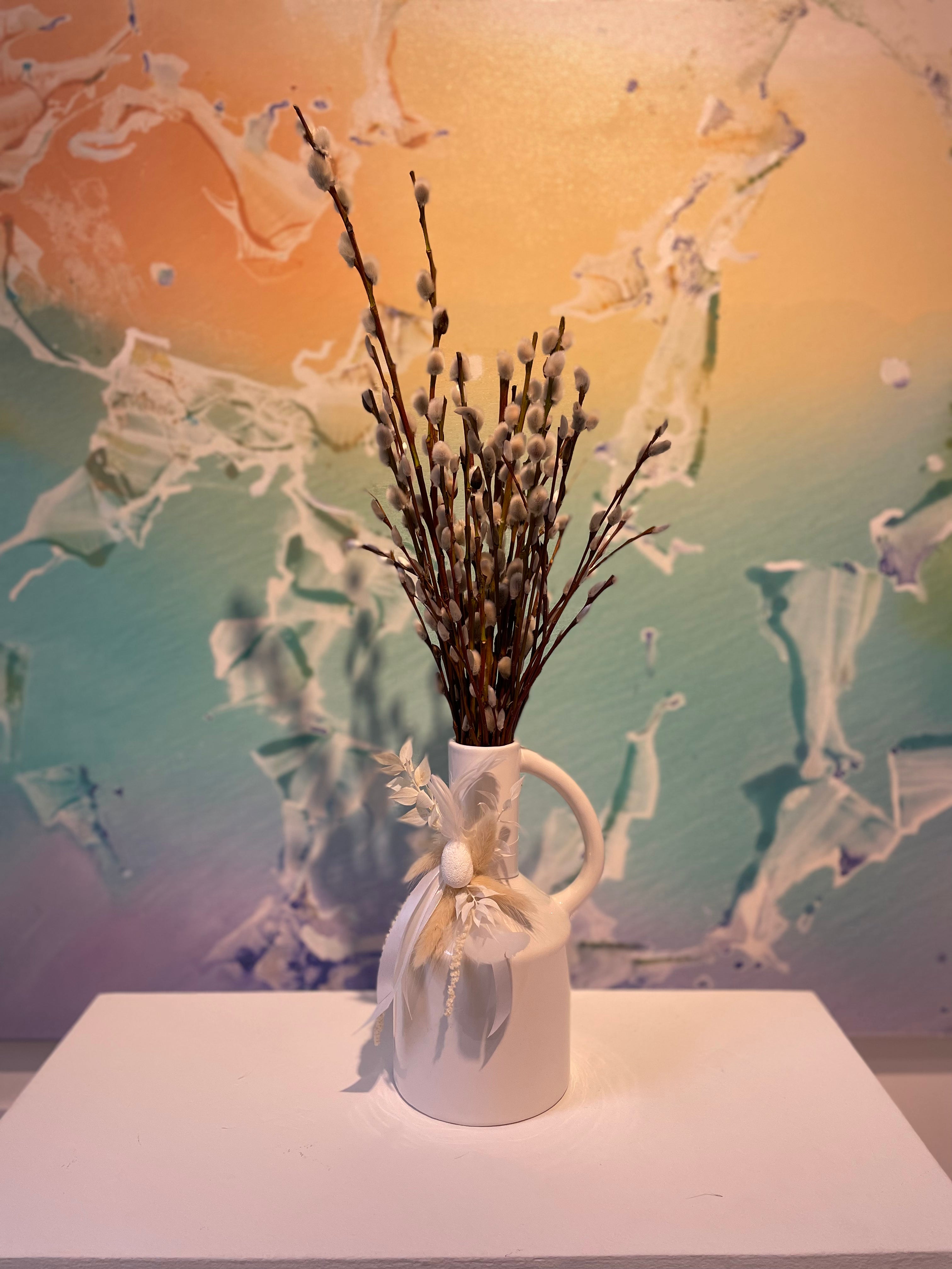 Easter decoration - jug and catkins