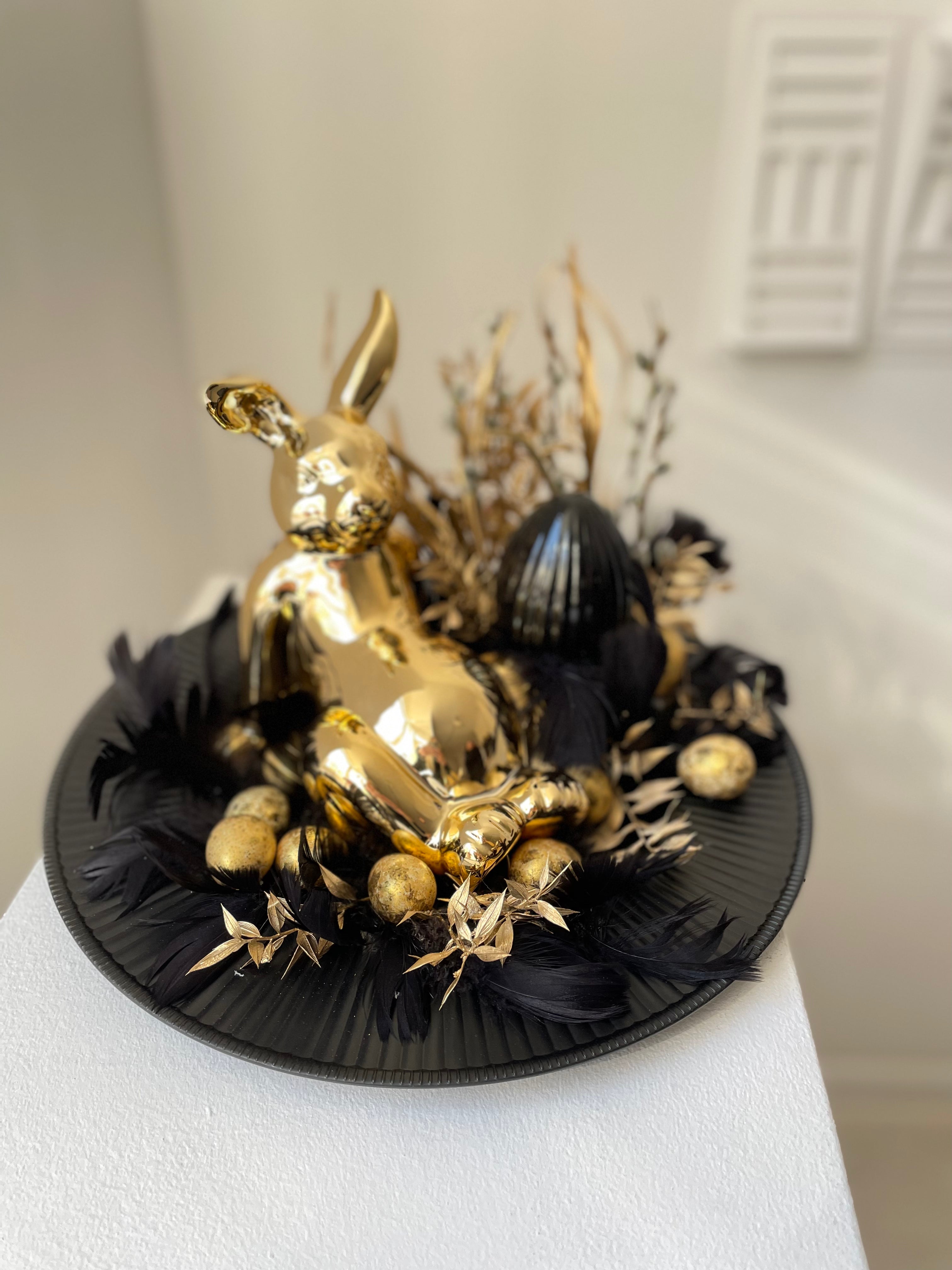 Easter plate - Bunny Black Premium