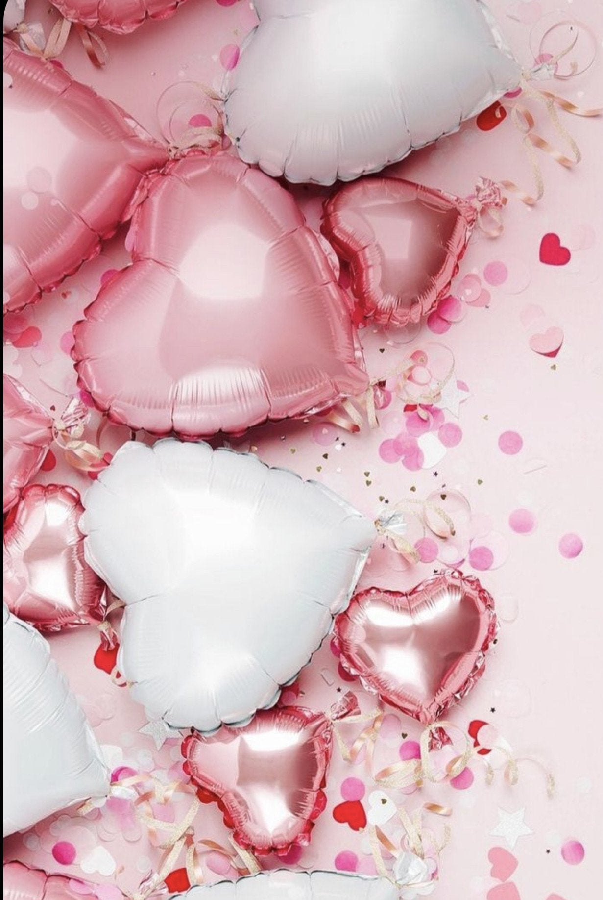 10 heart balloons with helium