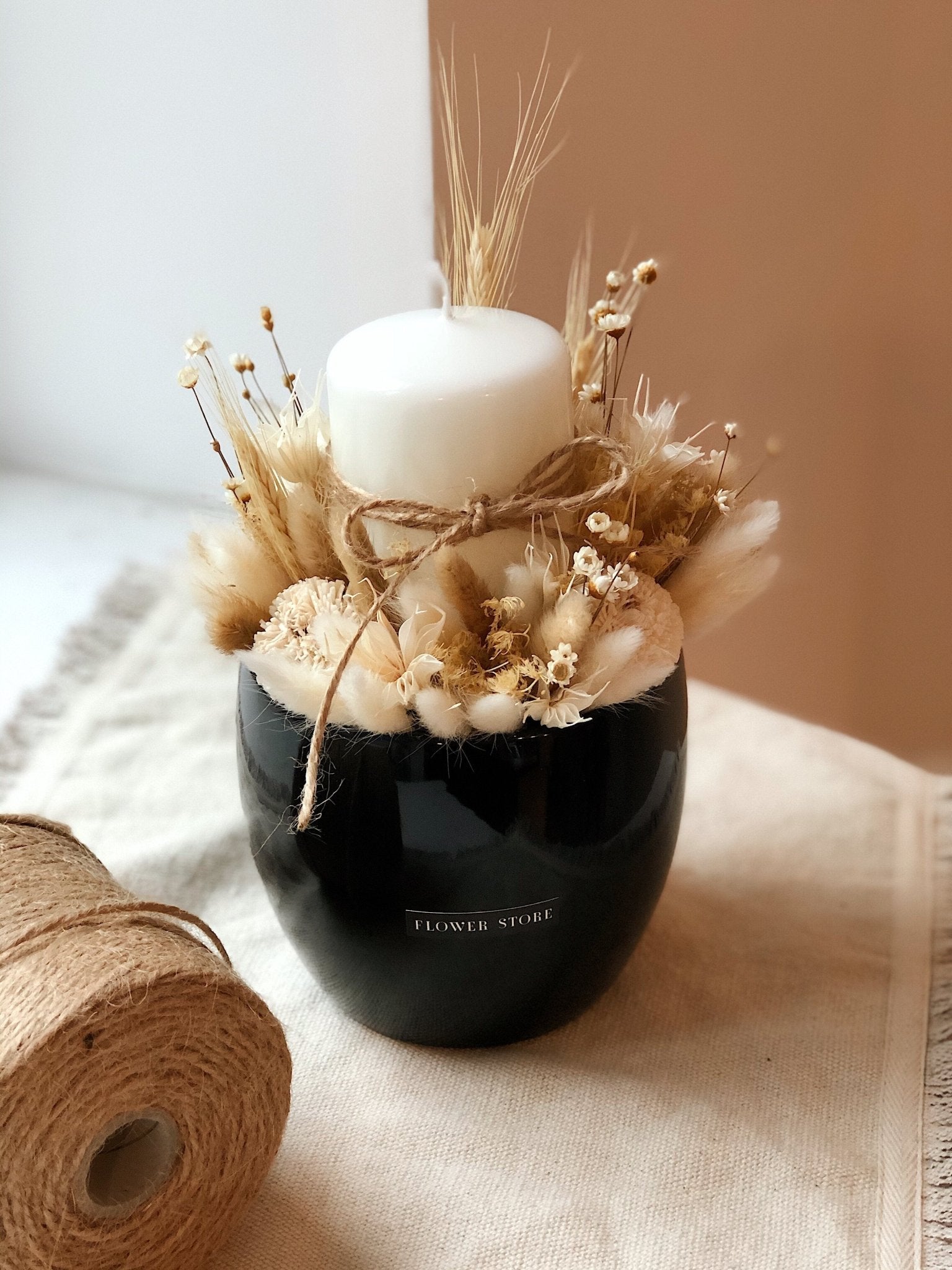 Jesienna lekkość - ze świeczką - kwiaty Flower Store Warszawa