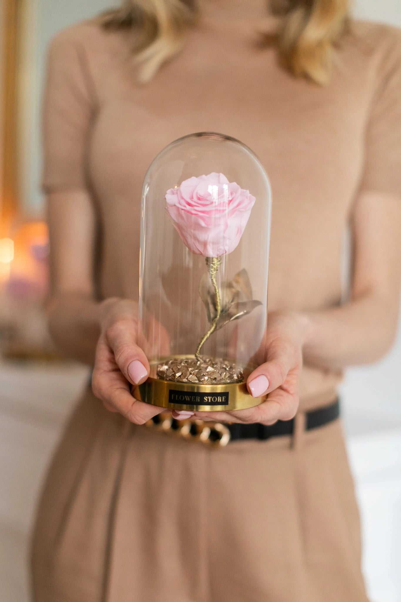 Róża w szkle - kwiaty Flower Store Warszawa