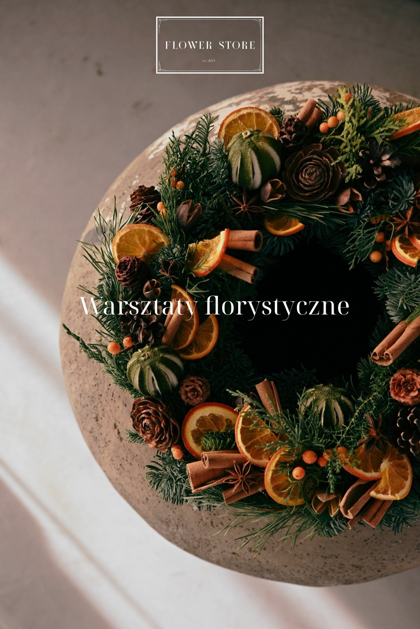 Warsztaty świąteczne „Stwórz własny wianek” - kwiaty Flower Store Warszawa