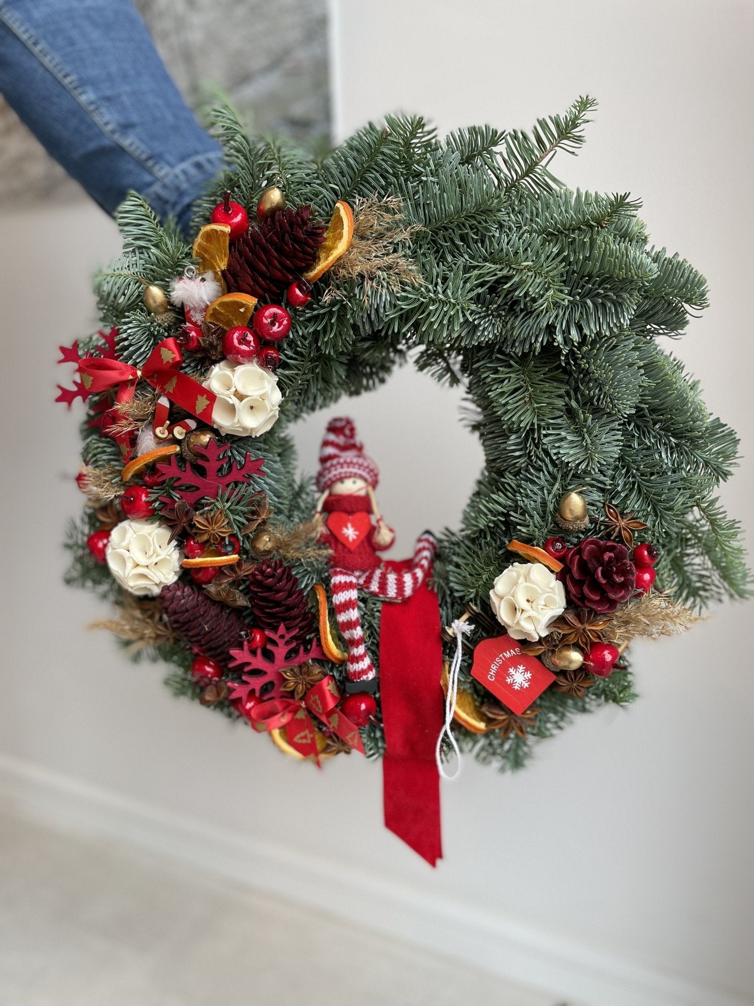 Wianek Lovely Christmas Duży - kwiaty Flower Store Warszawa