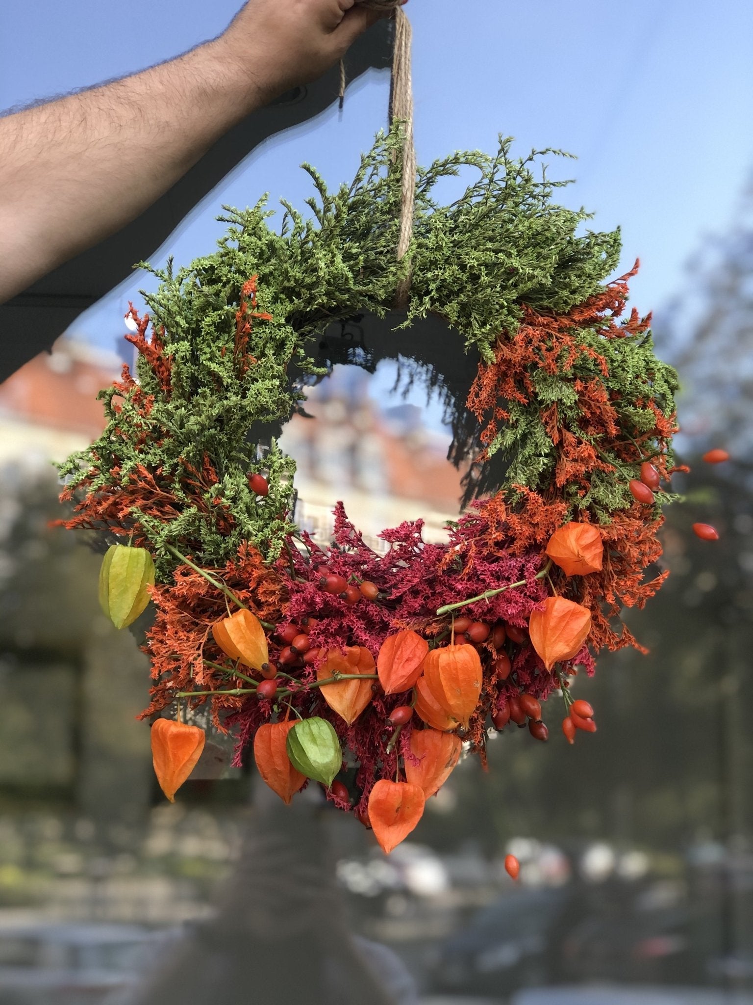 Wianek na drzwi - Autumn - kwiaty Flower Store Warszawa