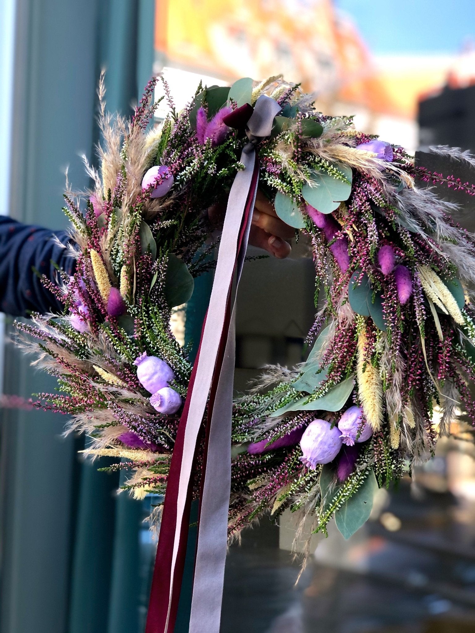 Wianek na drzwi - JESIENNA DELIKATNOSC - kwiaty Flower Store Warszawa