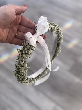 Wianek na głowę komunijny - kwiaty żywe - kwiaty Flower Store Warszawa