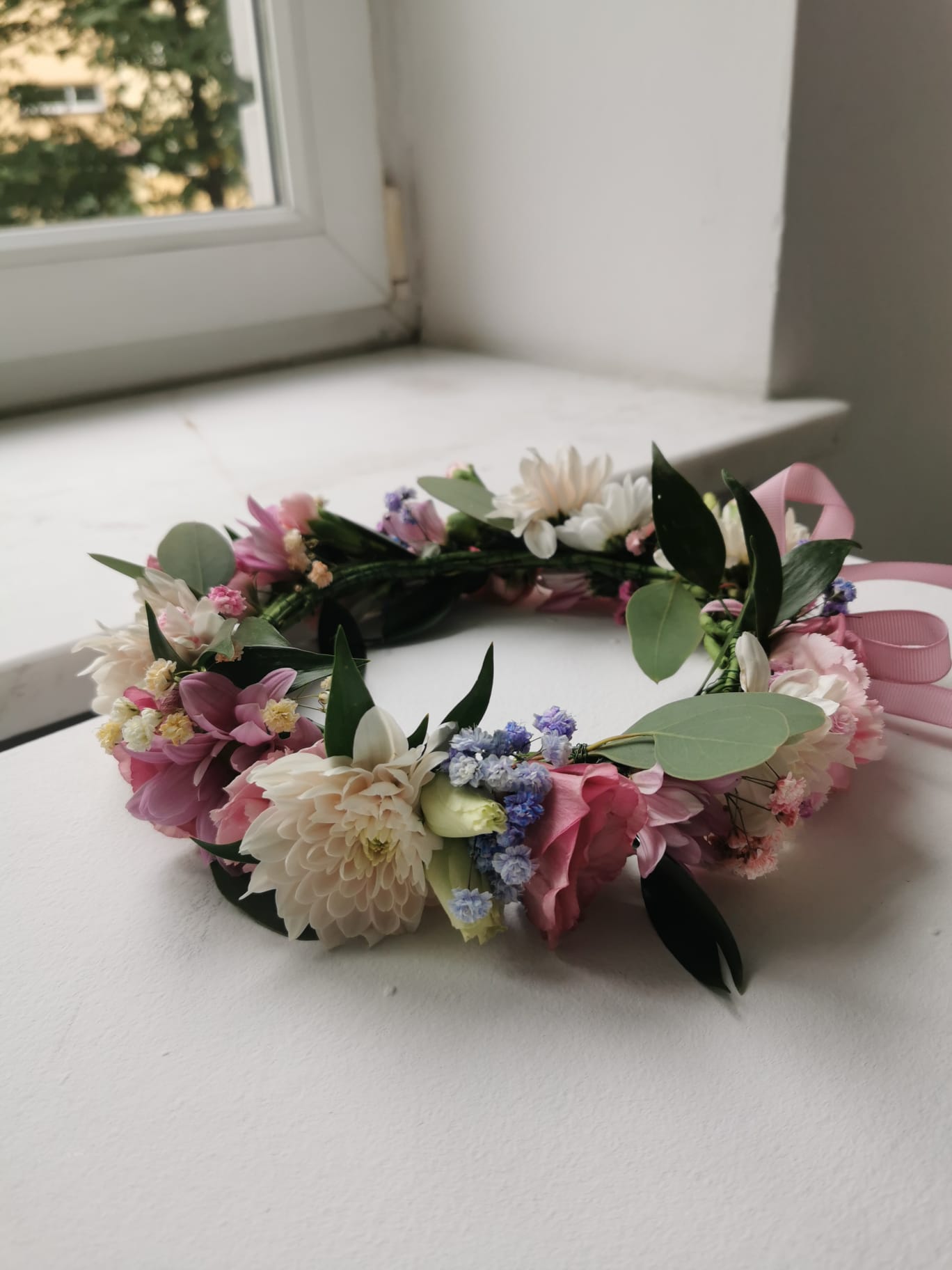 Wianek na głowę NO5 - kwiaty żywe - kwiaty Flower Store Warszawa