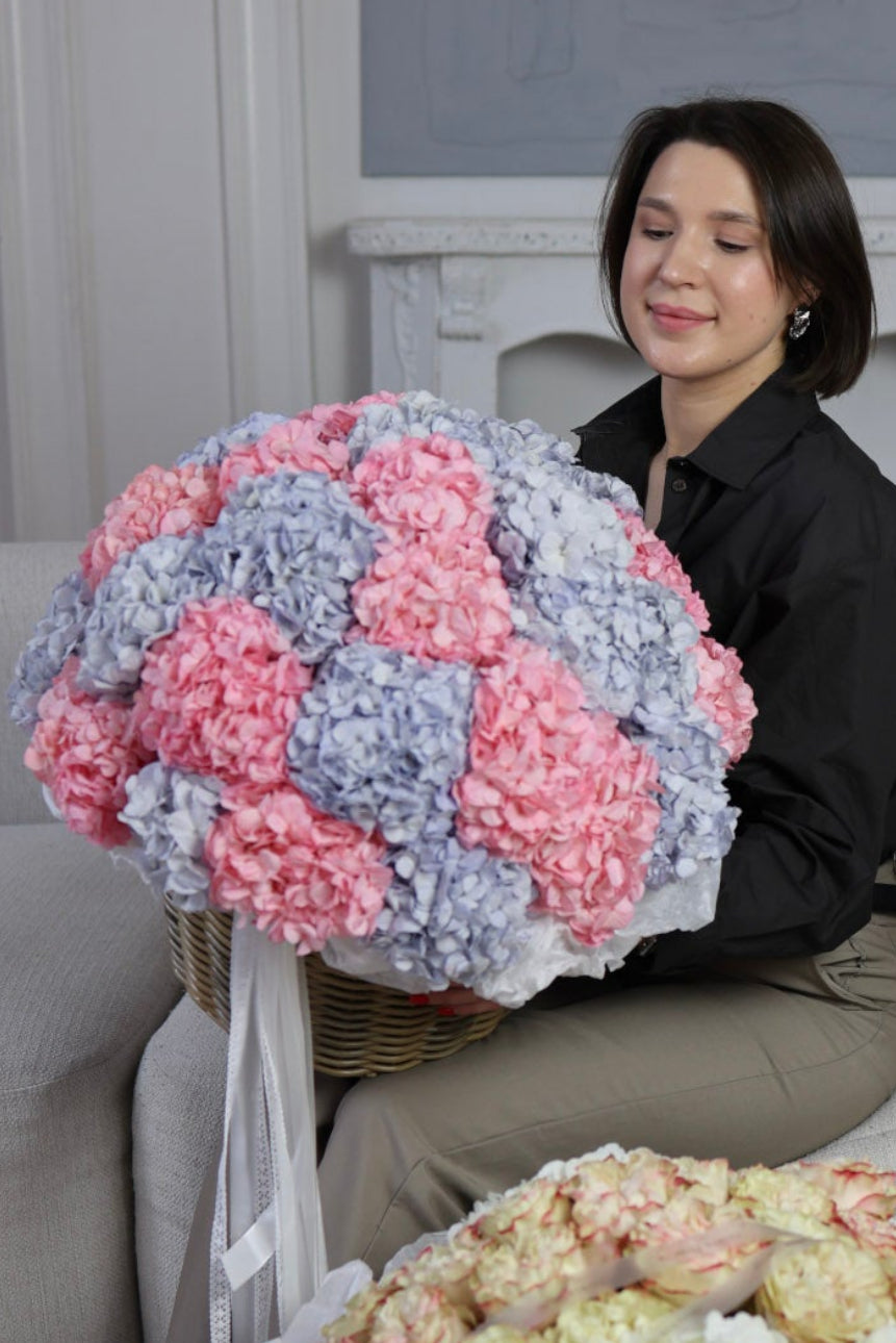 Kosz Wiecznych Hortensji „Eternal Garden”