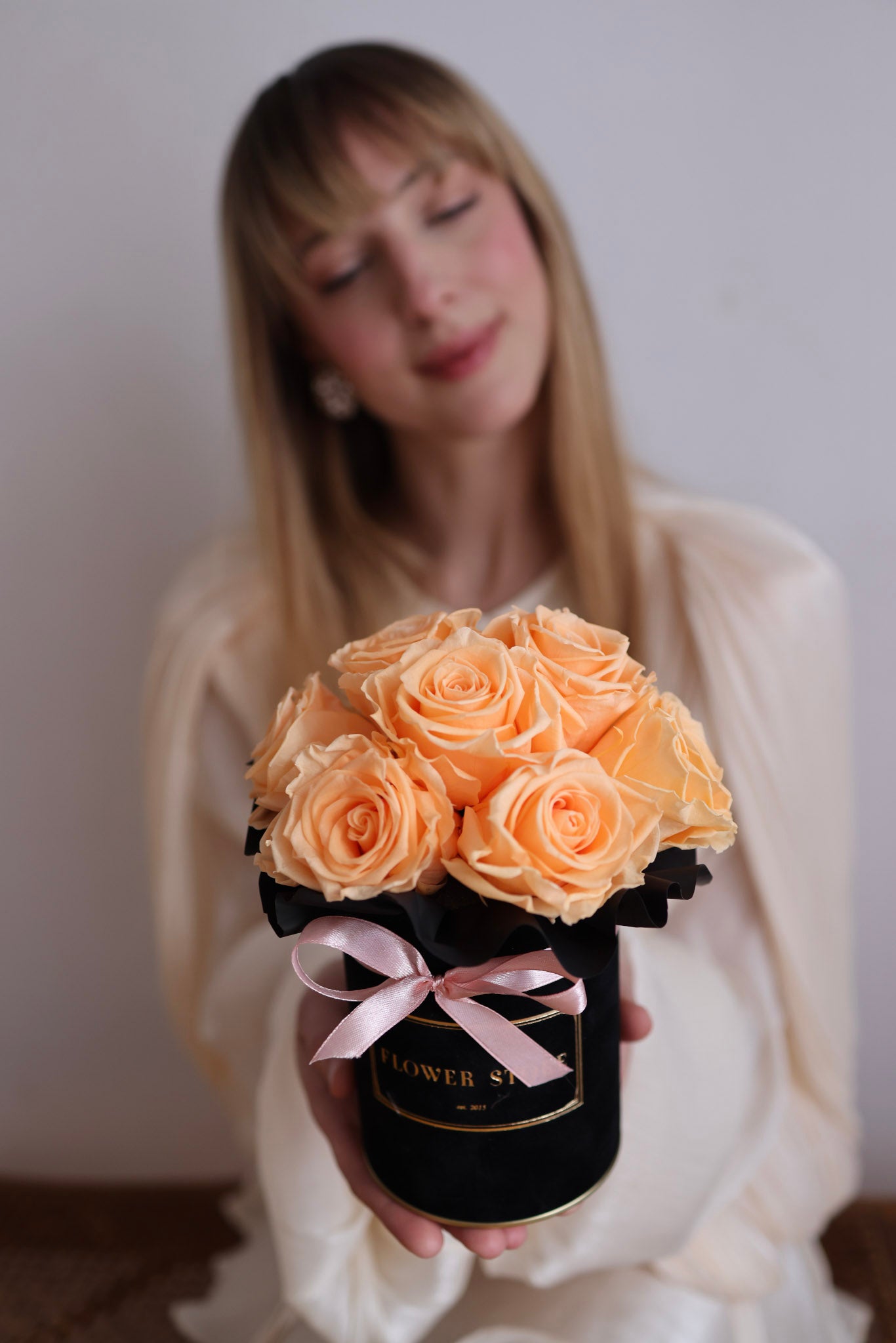 flowerbox herbaciane wieczne róże czarny box