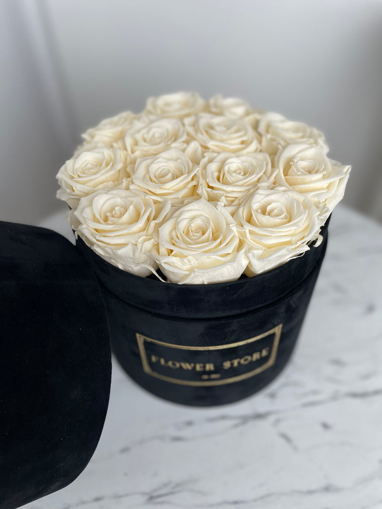 Wieczne róże - duży flokowany flowerbox