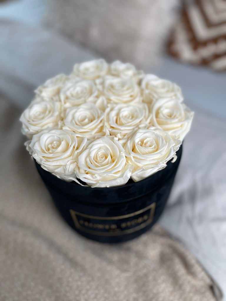 Wieczne róże - duży flokowany flowerbox