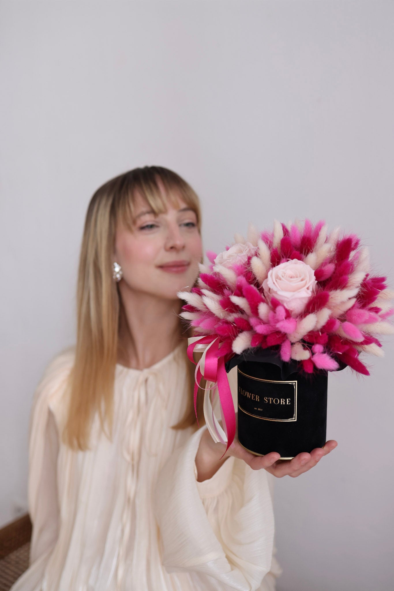 Flowerbox Wieczne Róże i Susz „Na szczęście” - kwiaty Flower Store Warszawa