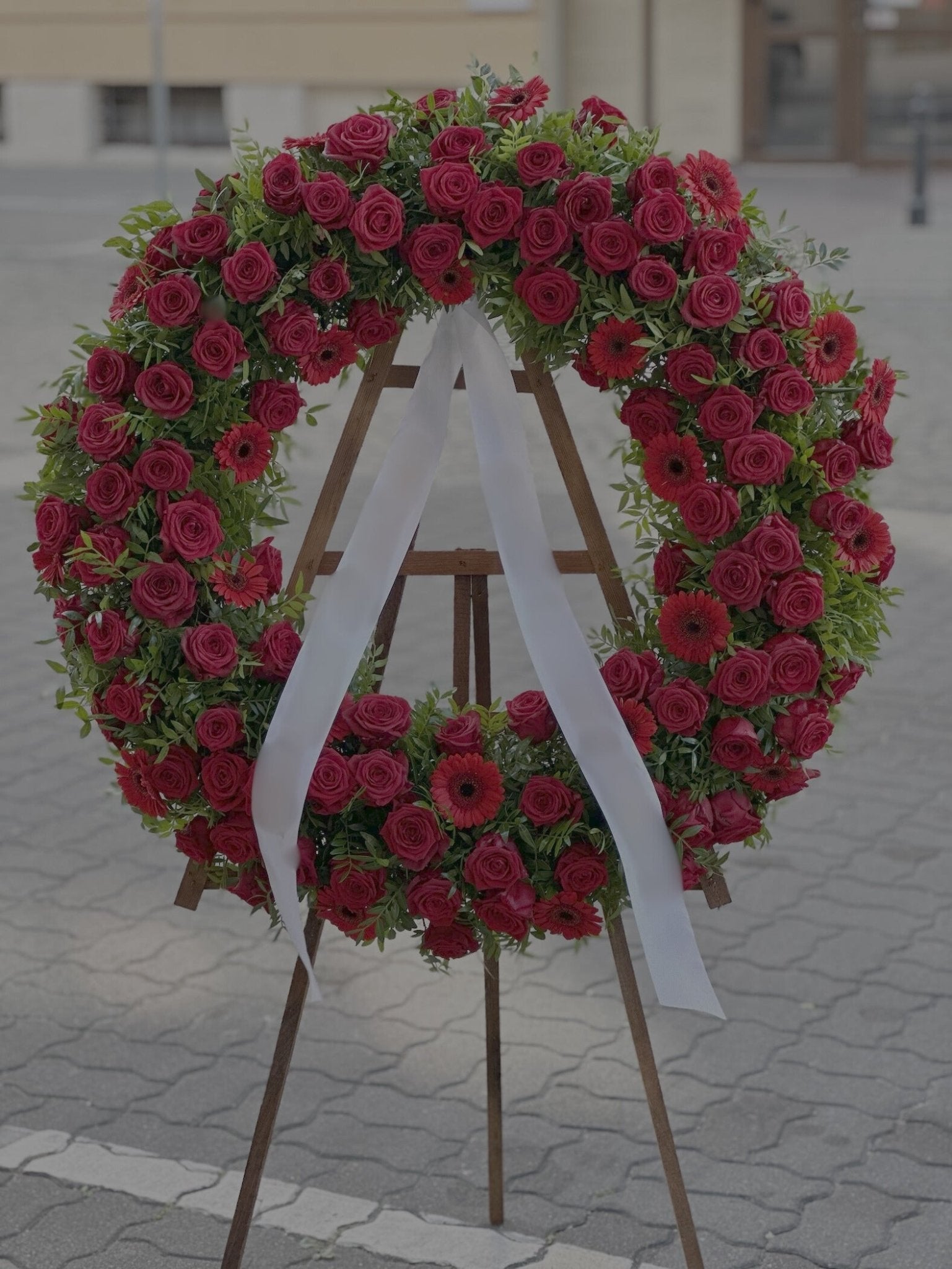 Grande ekskluzywny wianek rosa - kwiaty Flower Store Warszawa