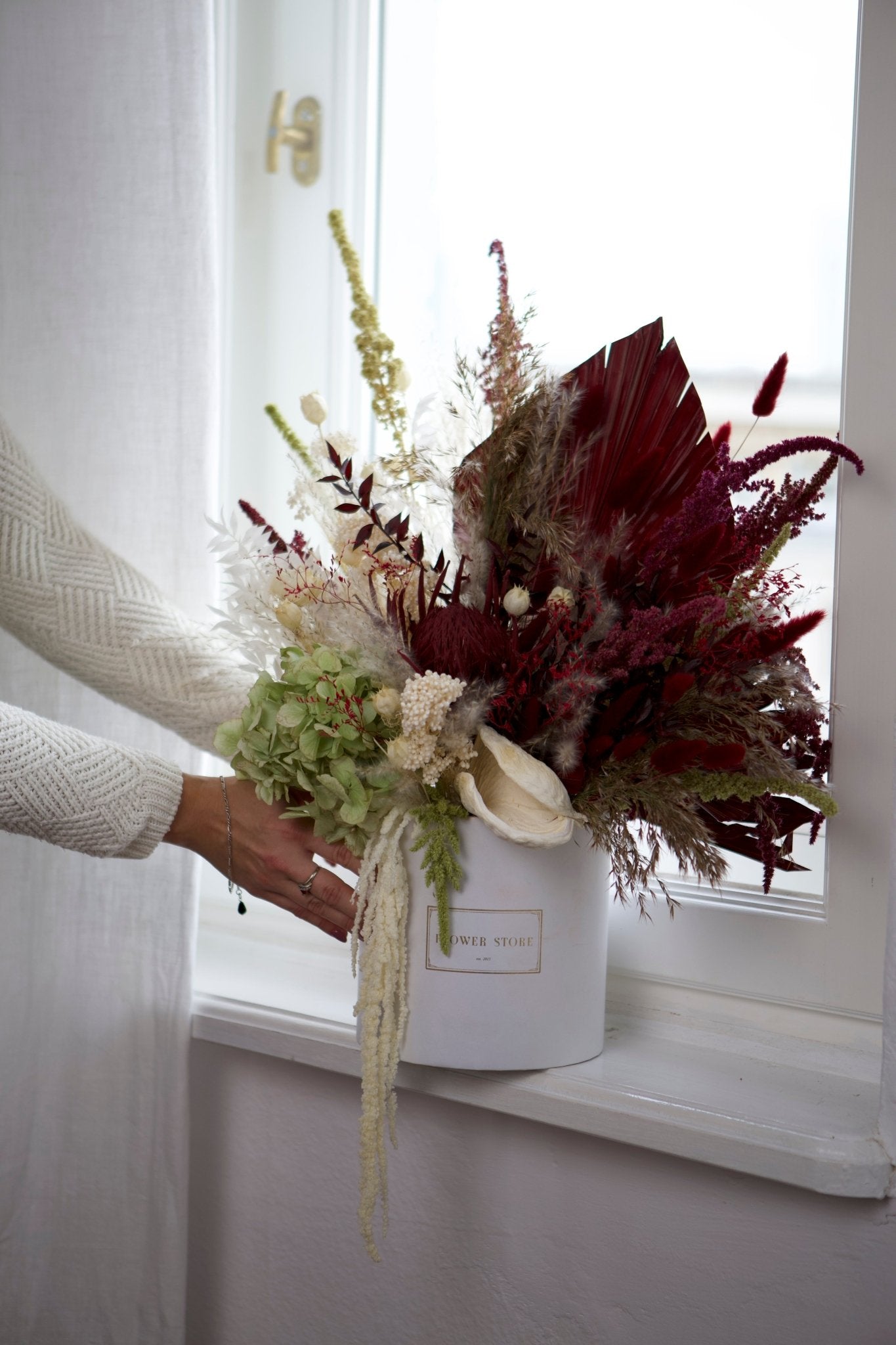 Jesienna kompozycja Poranna Rosa - kwiaty Flower Store Warszawa