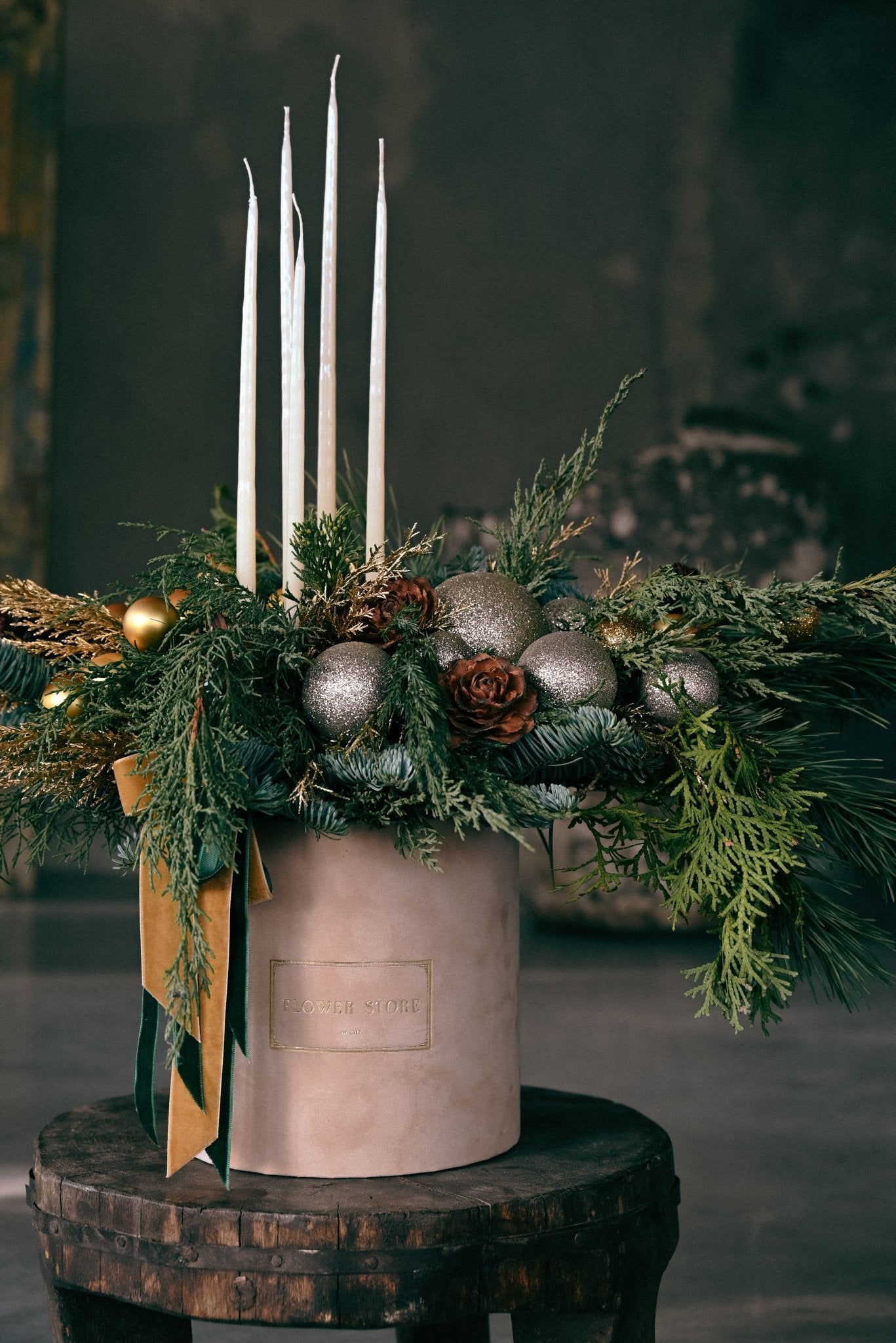 Stroik Świąteczny Pierwsza gwiazdka - kwiaty Flower Store Warszawa