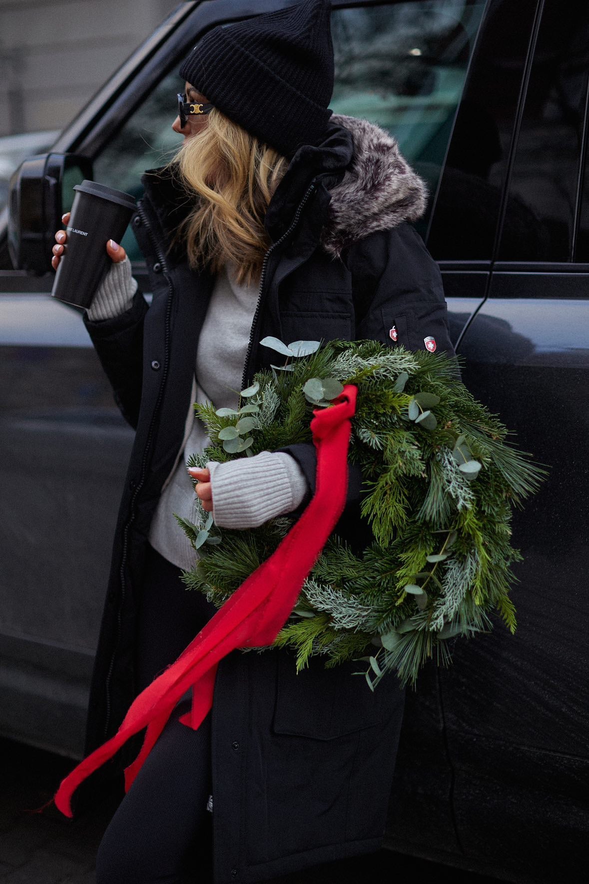 Wianek świąteczny „Minimalizm” - kwiaty Flower Store Warszawa