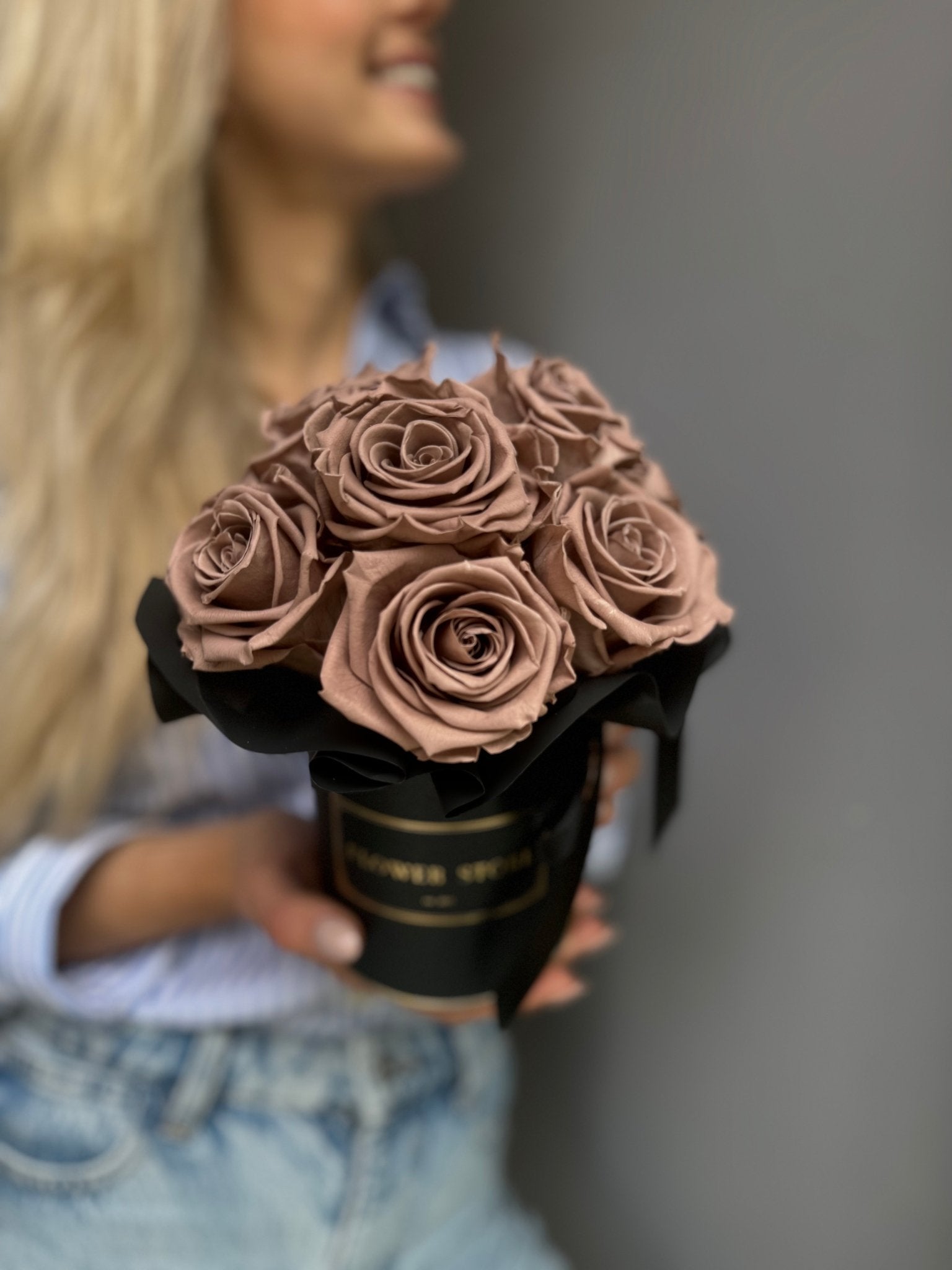 Wieczne róże Midnight toffie Nowość - kwiaty Flower Store Warszawa