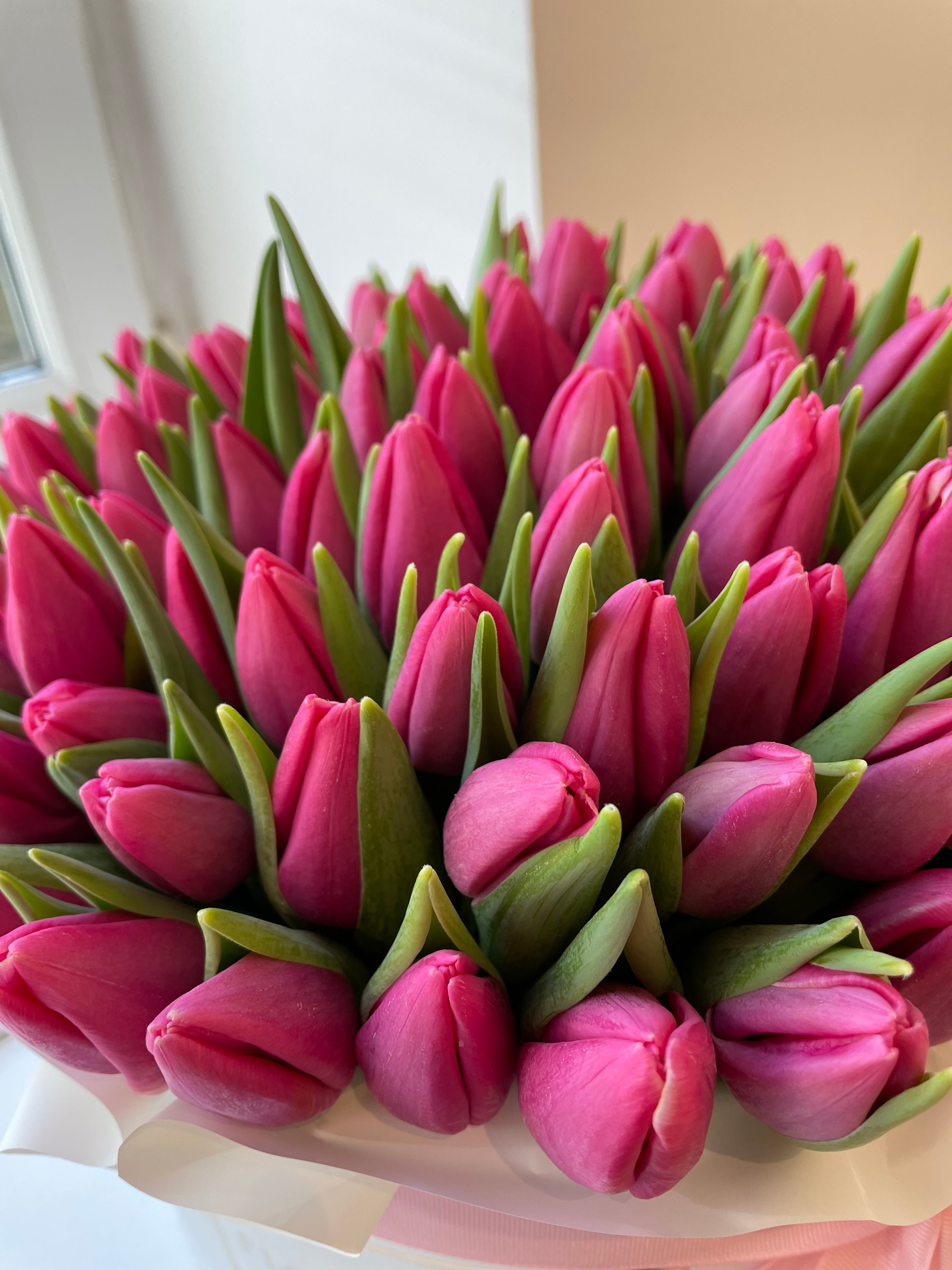 Basket of tulips