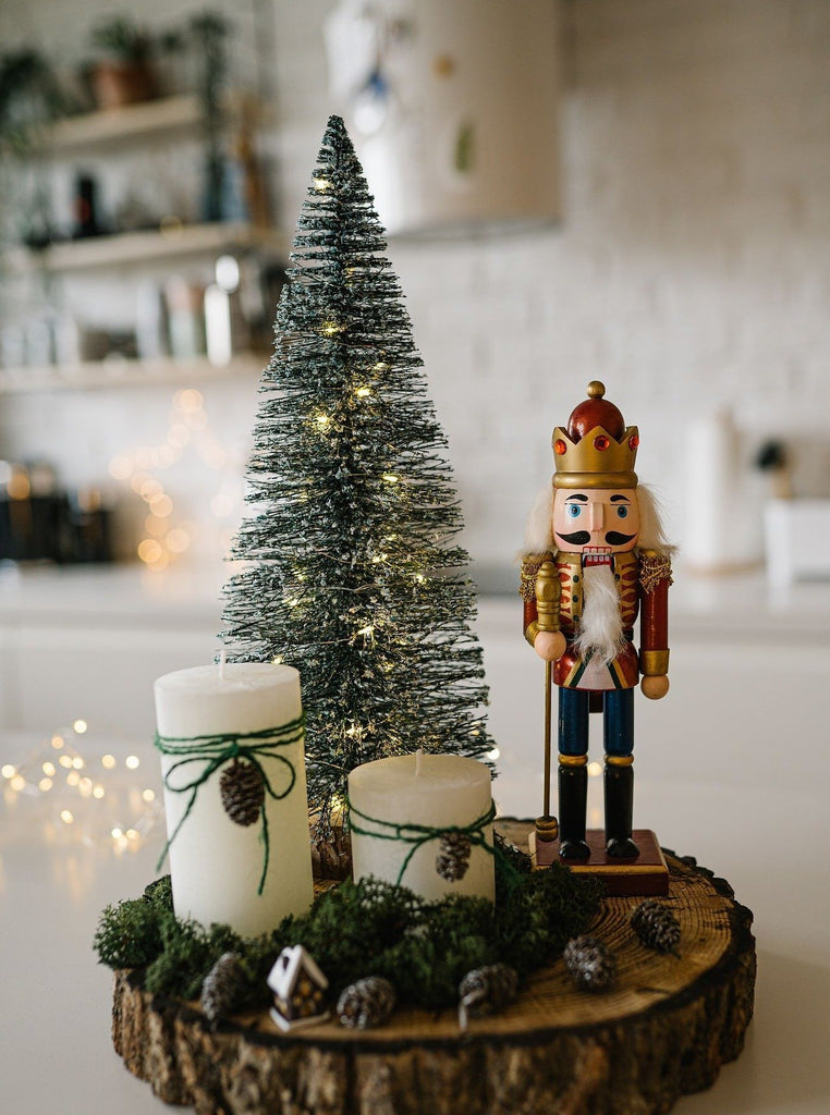 Natural Christmas Dream with Nutcracker and Candles