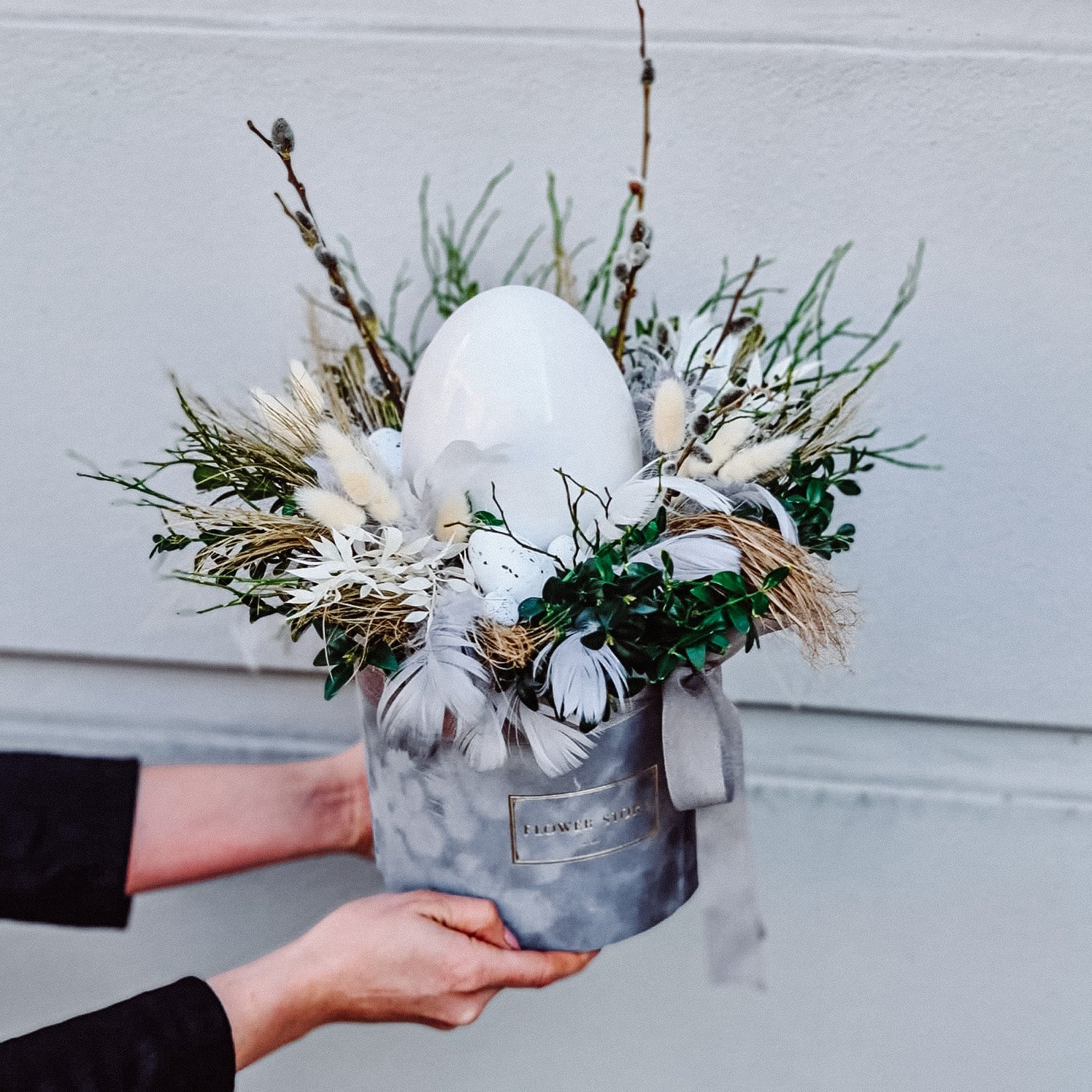 Easter flowerbox Big egg - kwiaty Flower Store Warszawa